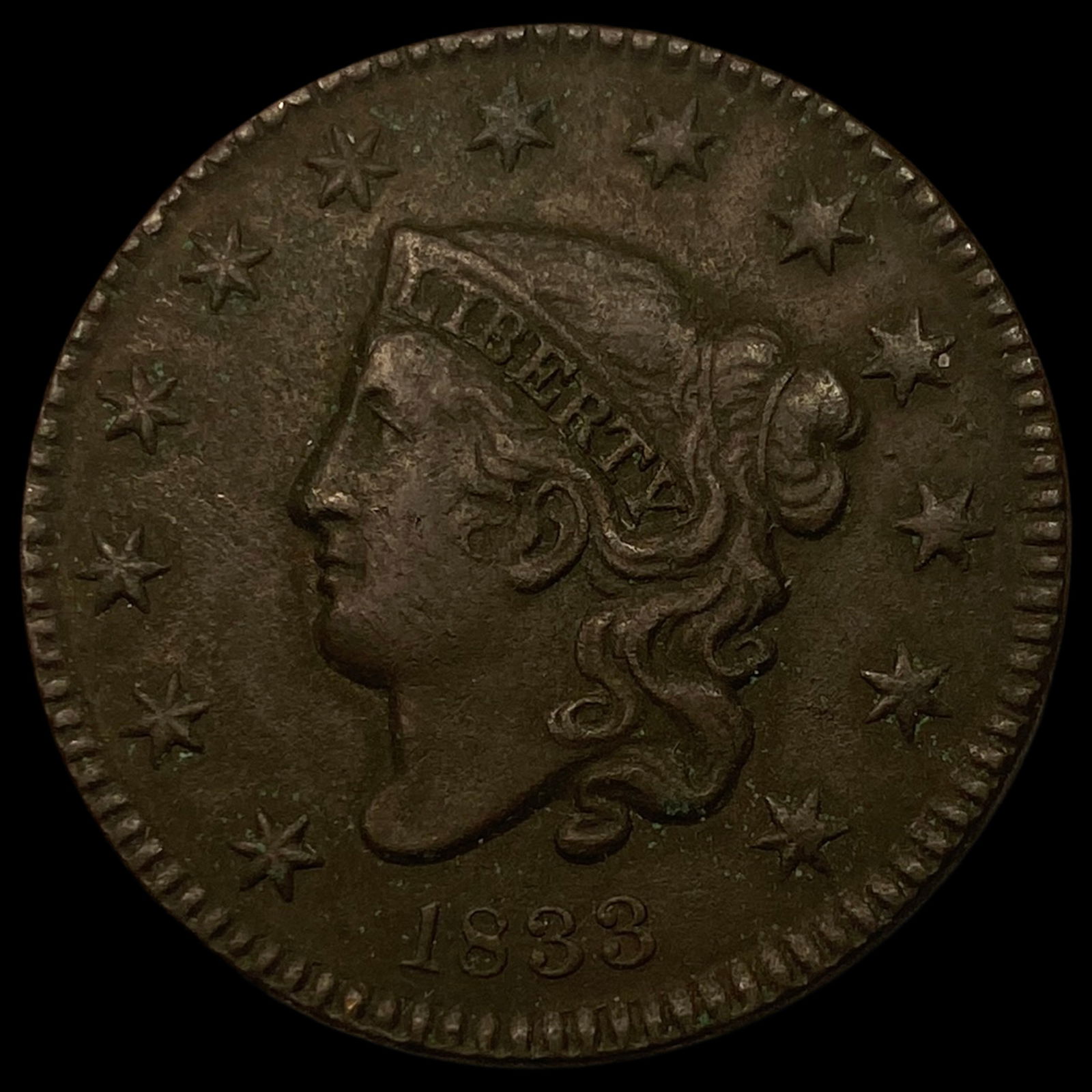 1833 Coronet Head Large Cent HIGH GRADE (1 of 2)