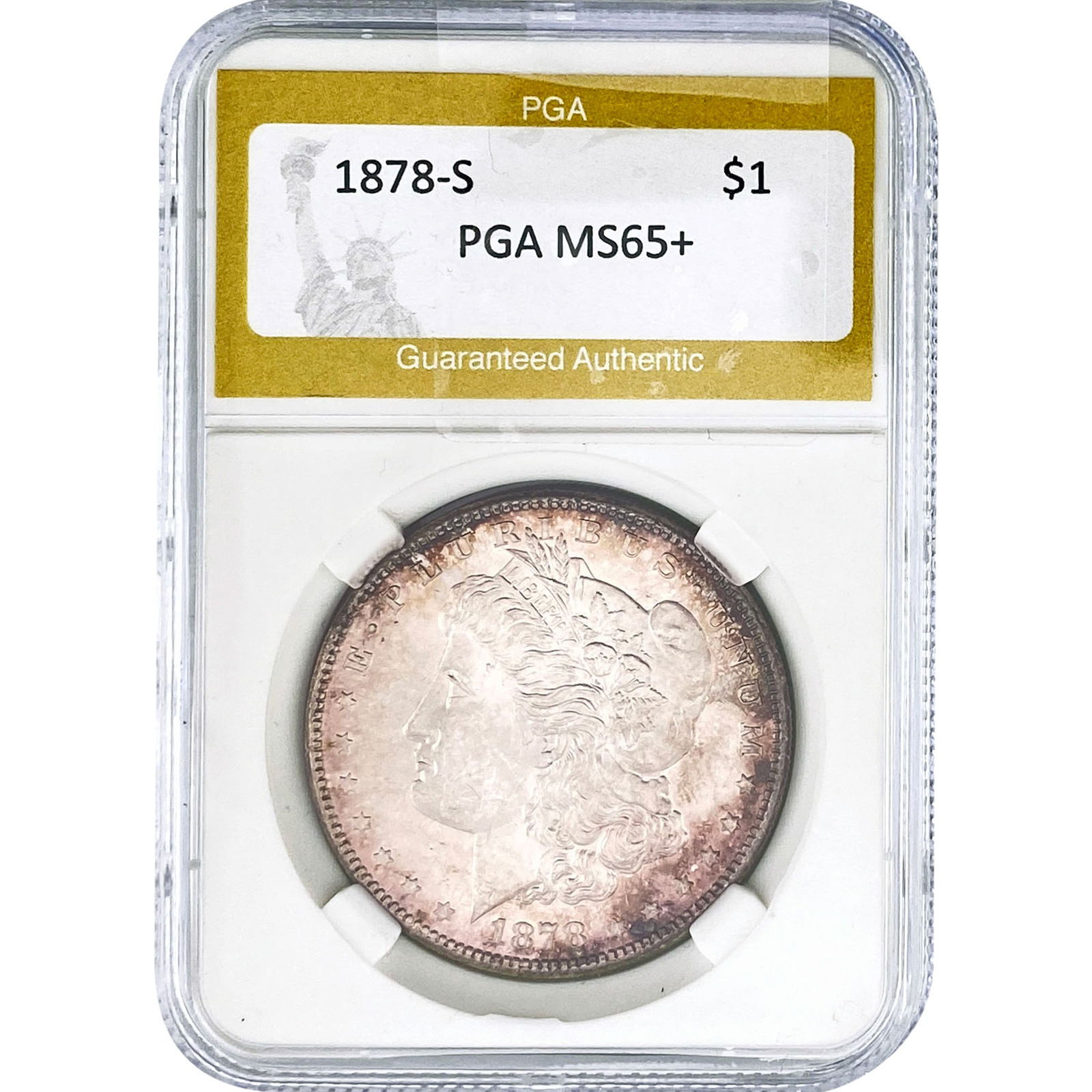 1878-S Morgan Silver Dollar PGA MS65+ (1 of 2)