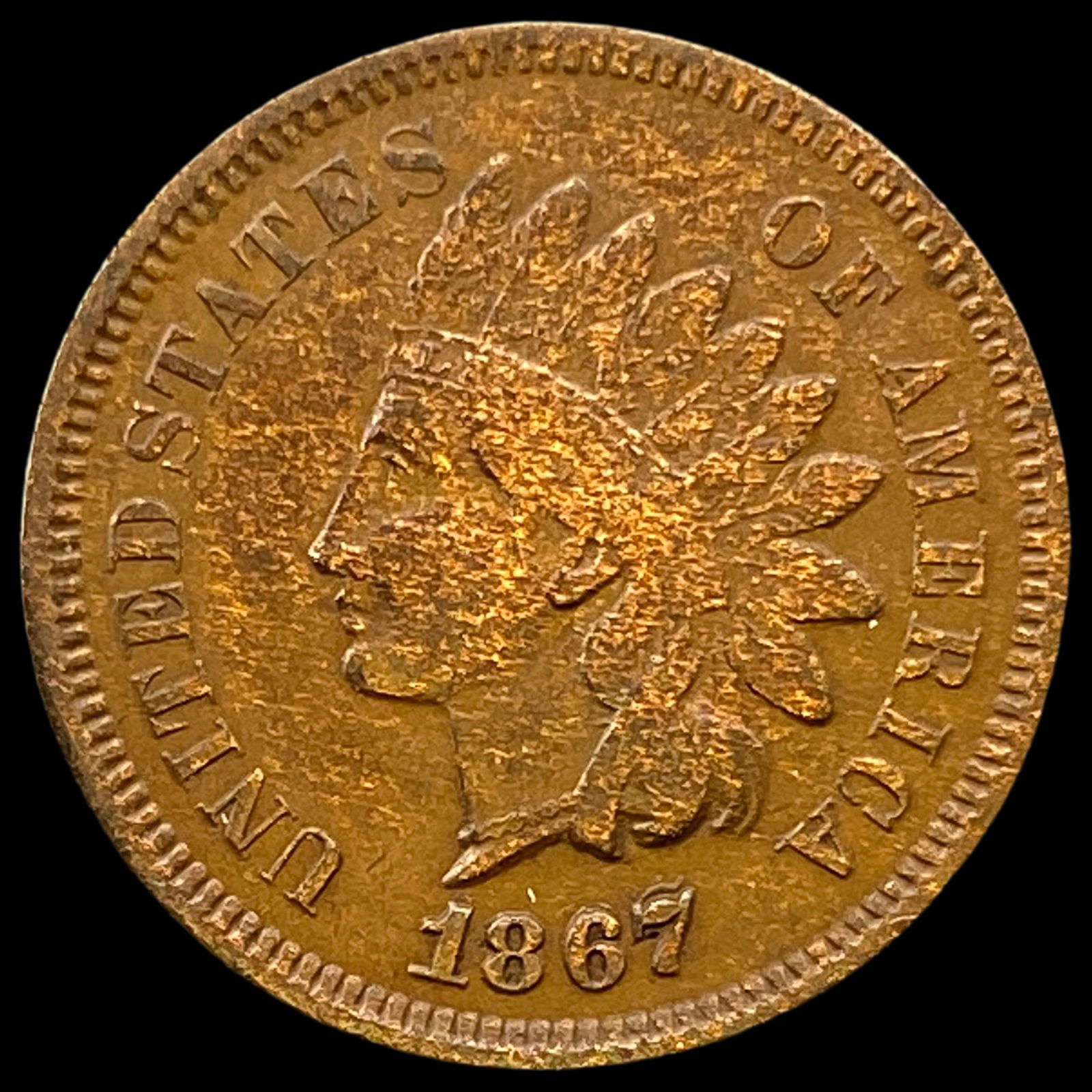 1867 Indian Head Cent CLOSELY UNCIRCULATED (1 of 2)