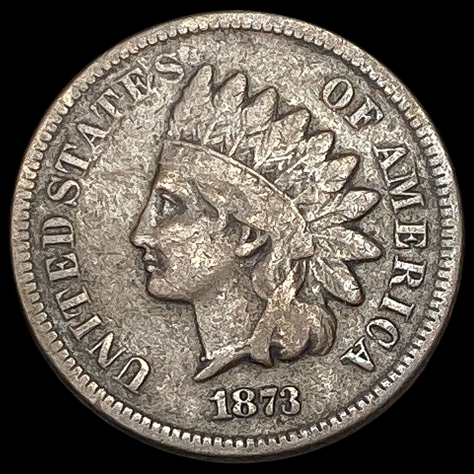 1873 Indian Head Cent LIGHTLY CIRCULATED (1 of 2)