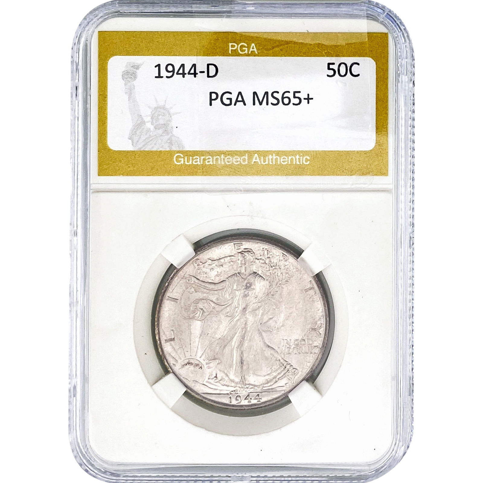 1944-D Walking Liberty Half Dollar PGA MS65+ (1 of 2)