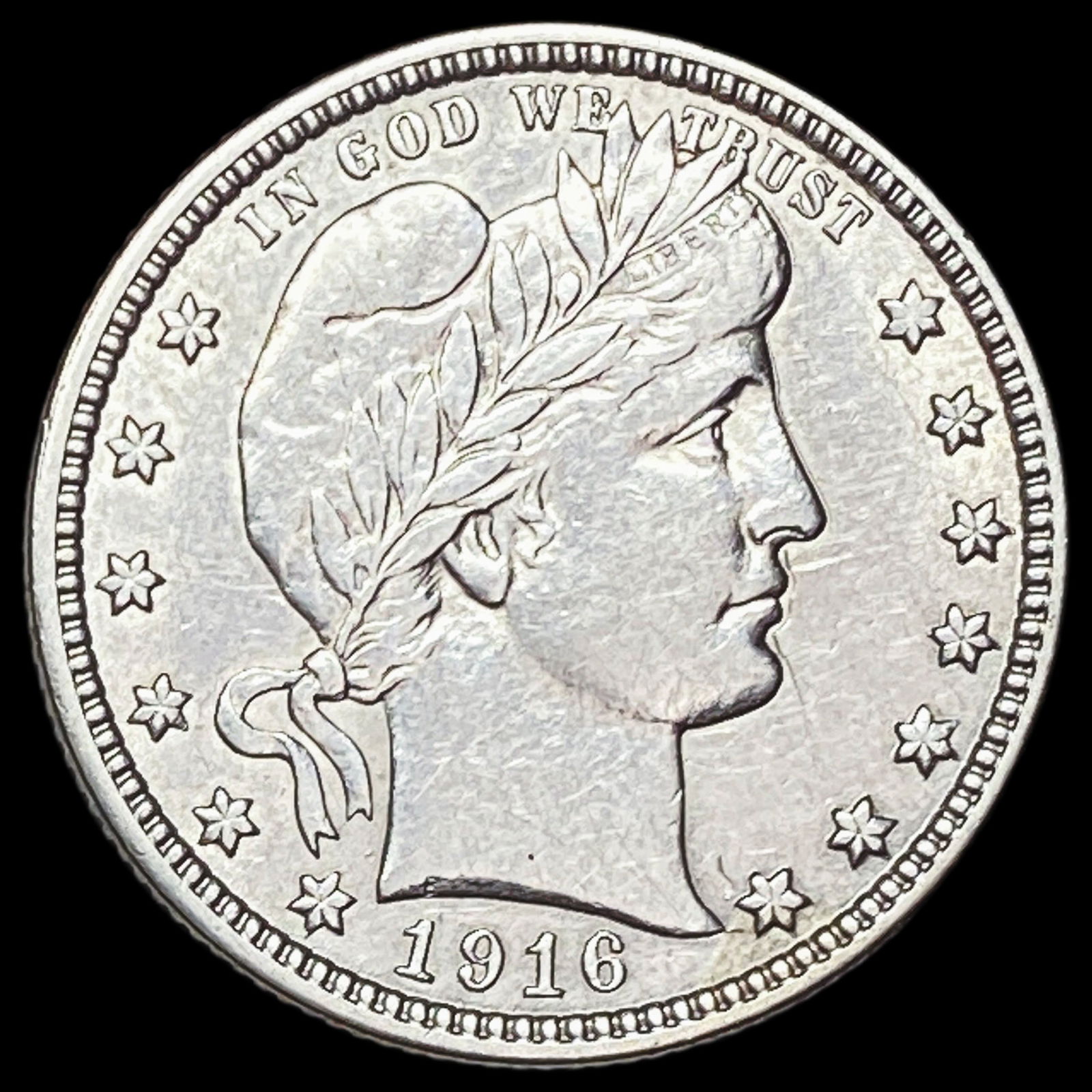 1916-D Silver Barber Quarter ABOUT UNCIRCULATED (1 of 2)