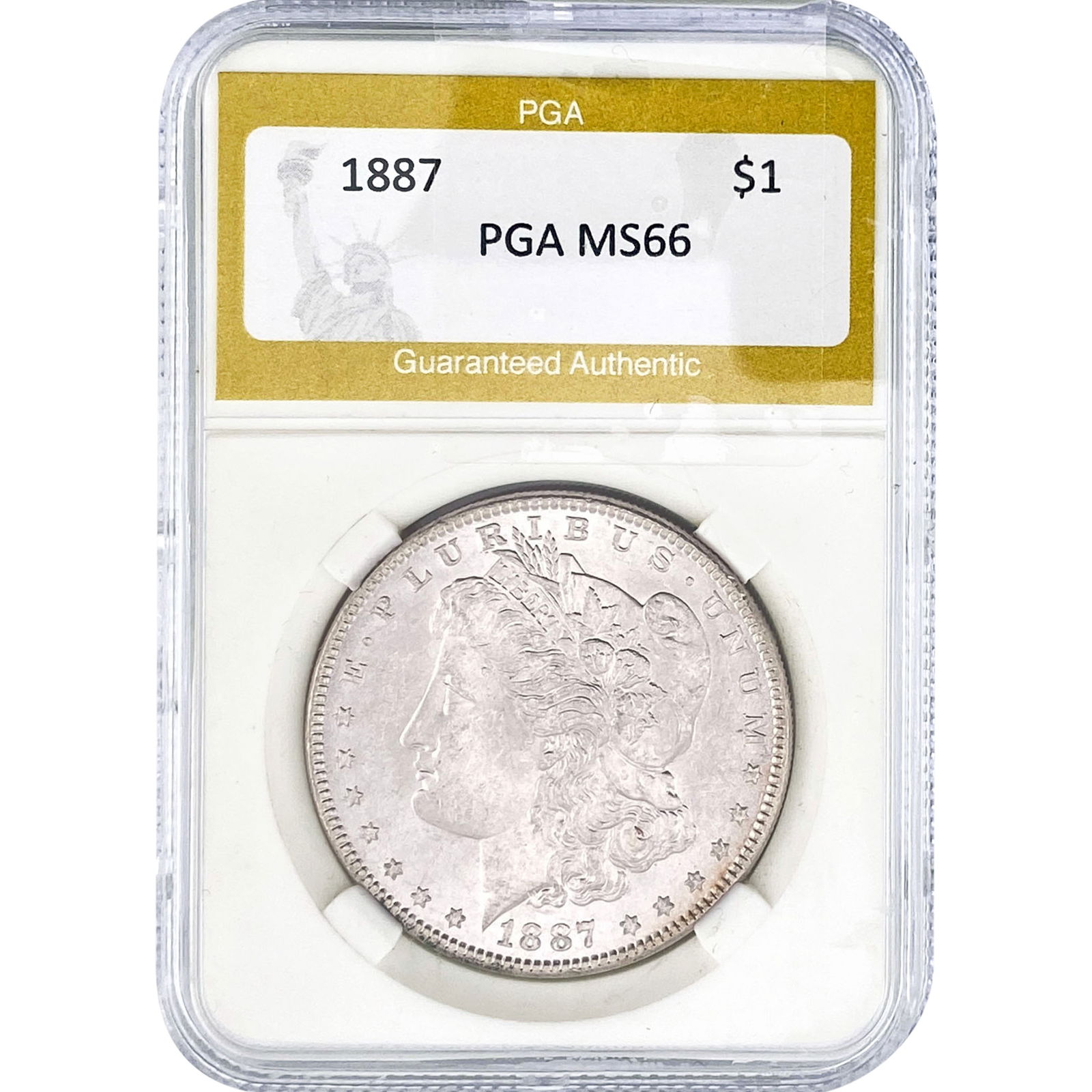 1887 Morgan Silver Dollar PGA MS66: 1887 Morgan Silver Dollar PGA MS66