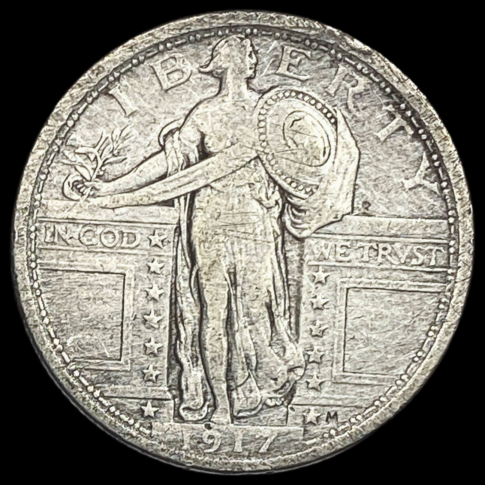 1917 Type 1 Standing Liberty Quarter LIGHTLY CIRCULATED (1 of 2)