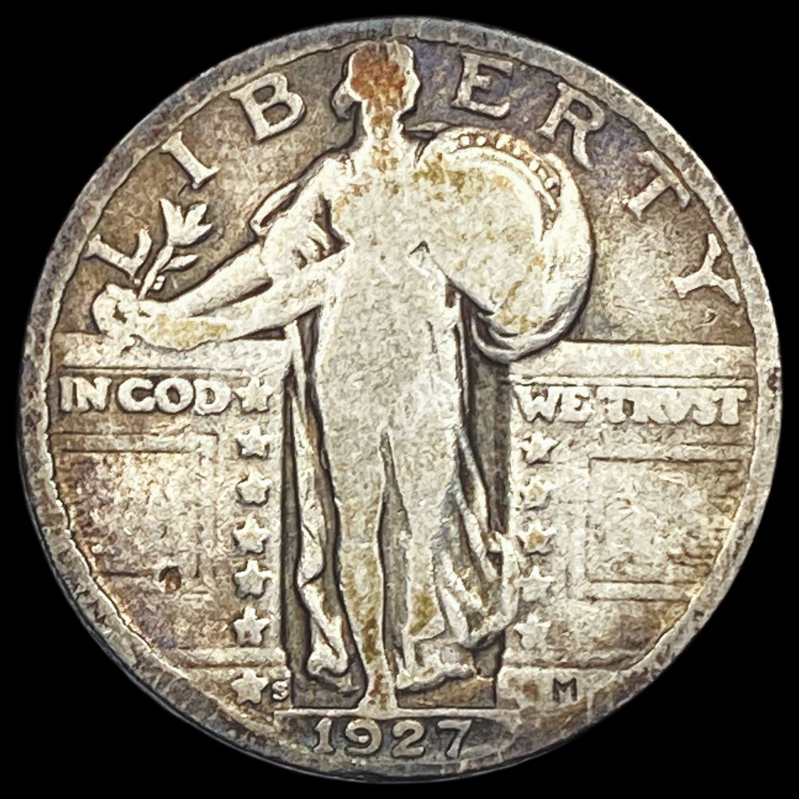 1927-S Silver Standing Liberty Quarter LIGHTLY CIRCULATED (1 of 2)