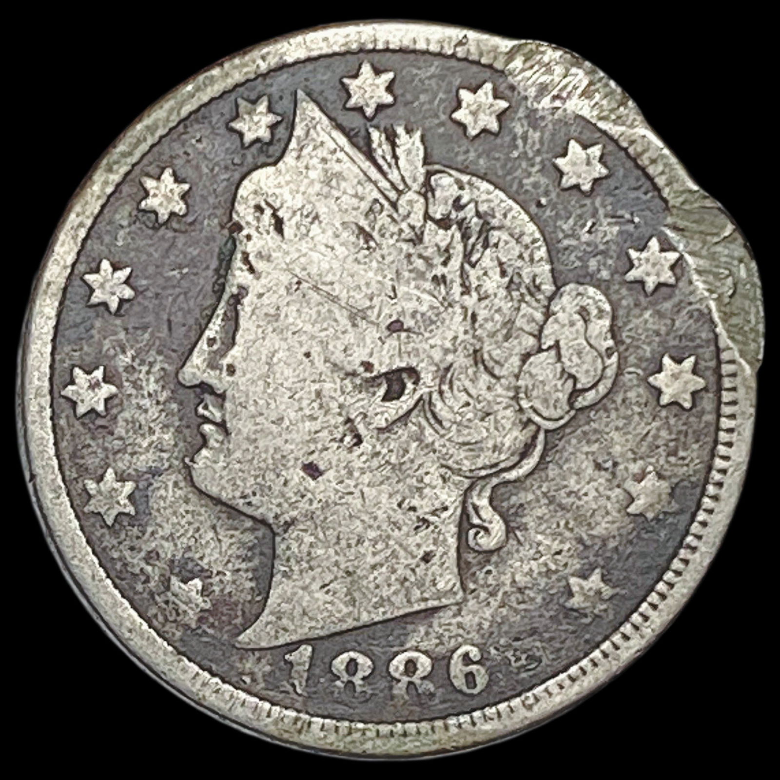1886 Liberty Head Nickel NICELY CIRCULATED (1 of 2)