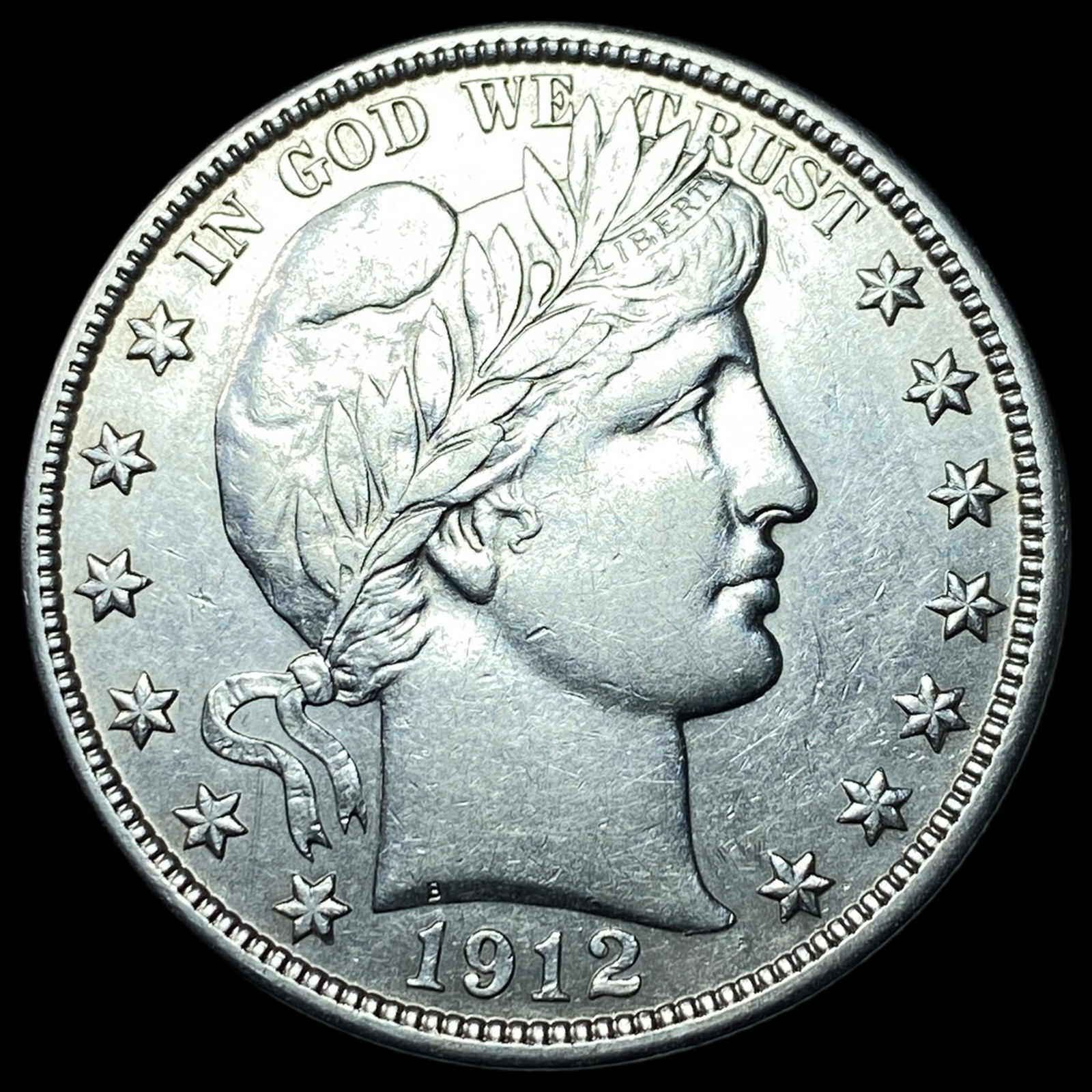 1912-D Silver Barber Half Dollar CLOSELY UNCIRCULATED (1 of 2)