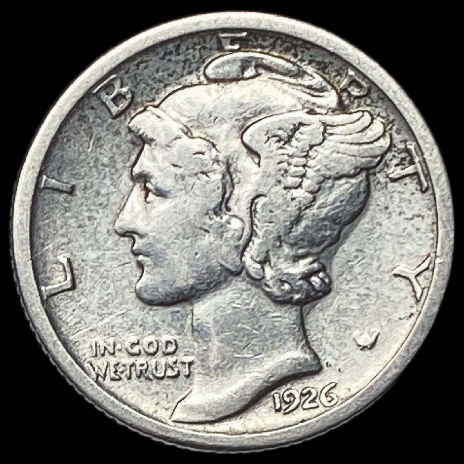 1926-S Silver Mercury Dime UNCIRCULATED: 1926-S Silver Mercury Dime UNCIRCULATED