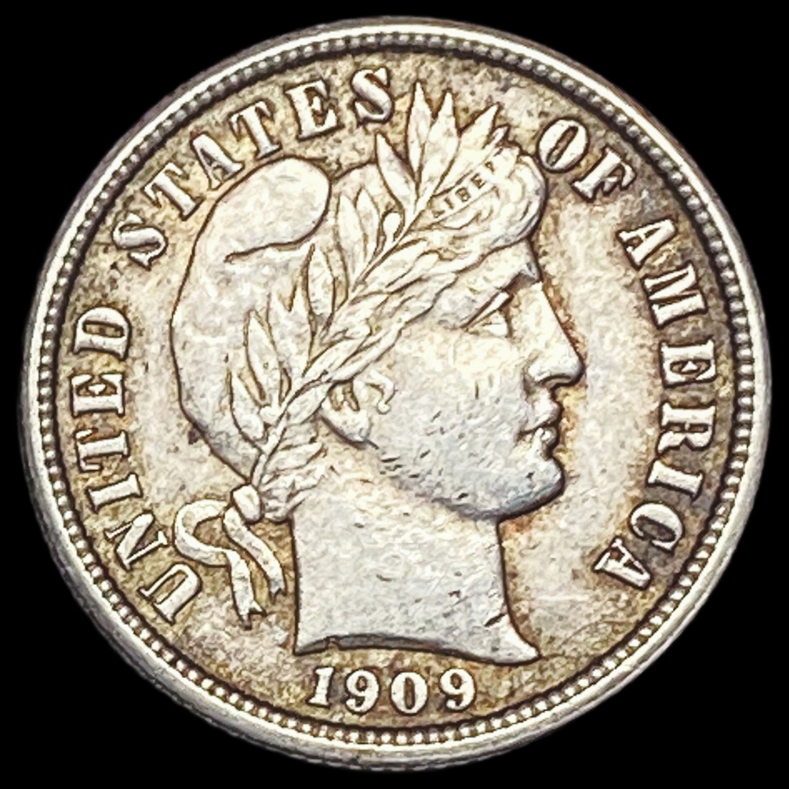 1909 Barber Dime LIGHTLY CIRCULATED (1 of 2)