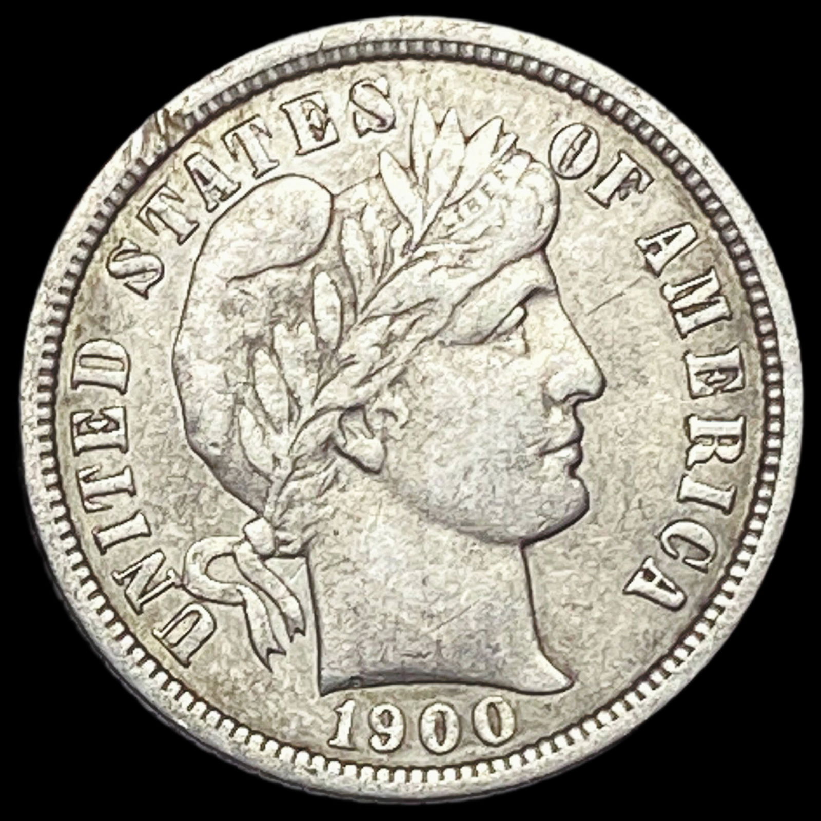 1900-O Silver Barber Dime CLOSELY UNCIRCULATED (1 of 2)