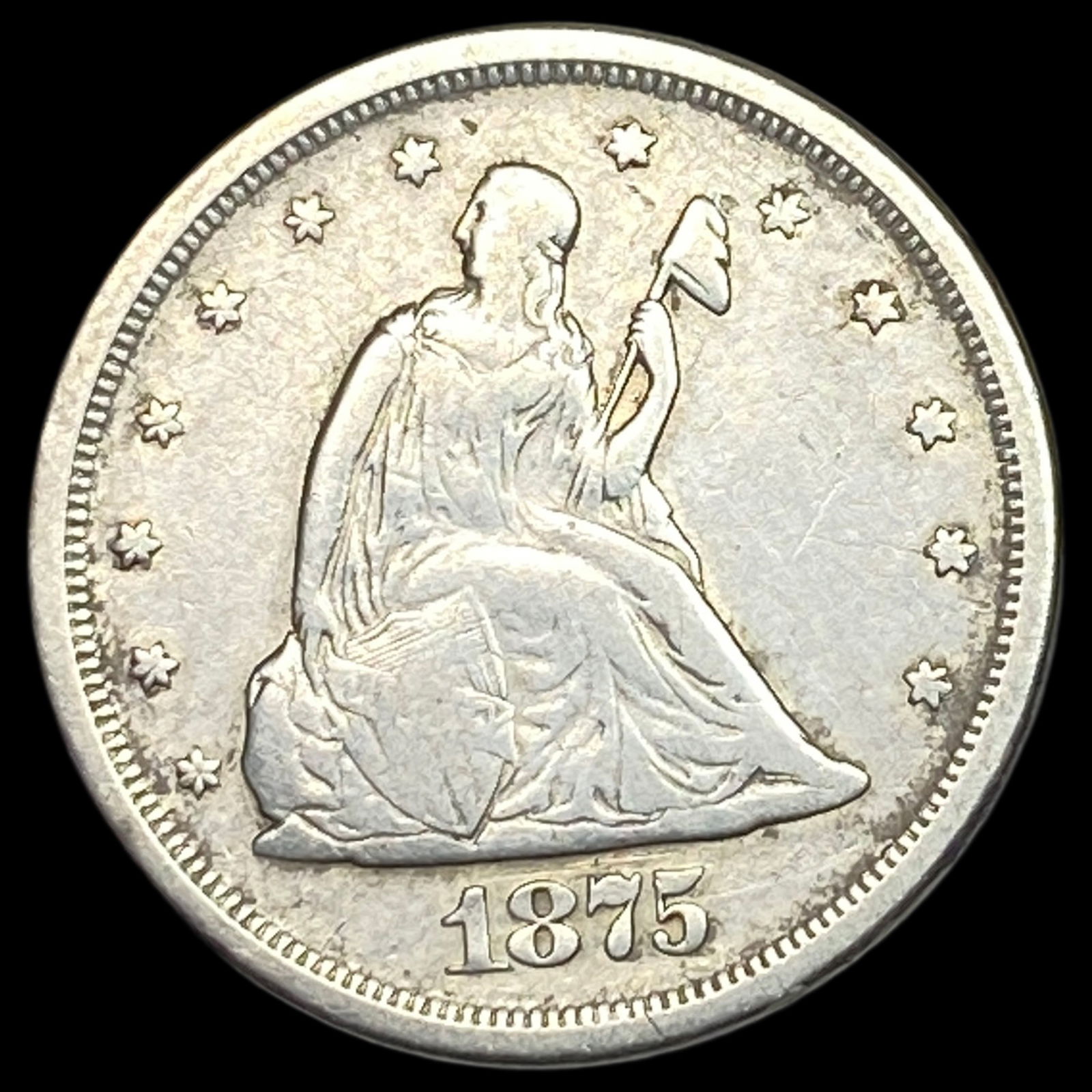 1875-S Silver Twenty Cents LIGHTLY CIRCULATED: 1875-S Silver Twenty Cents LIGHTLY CIRCULATED