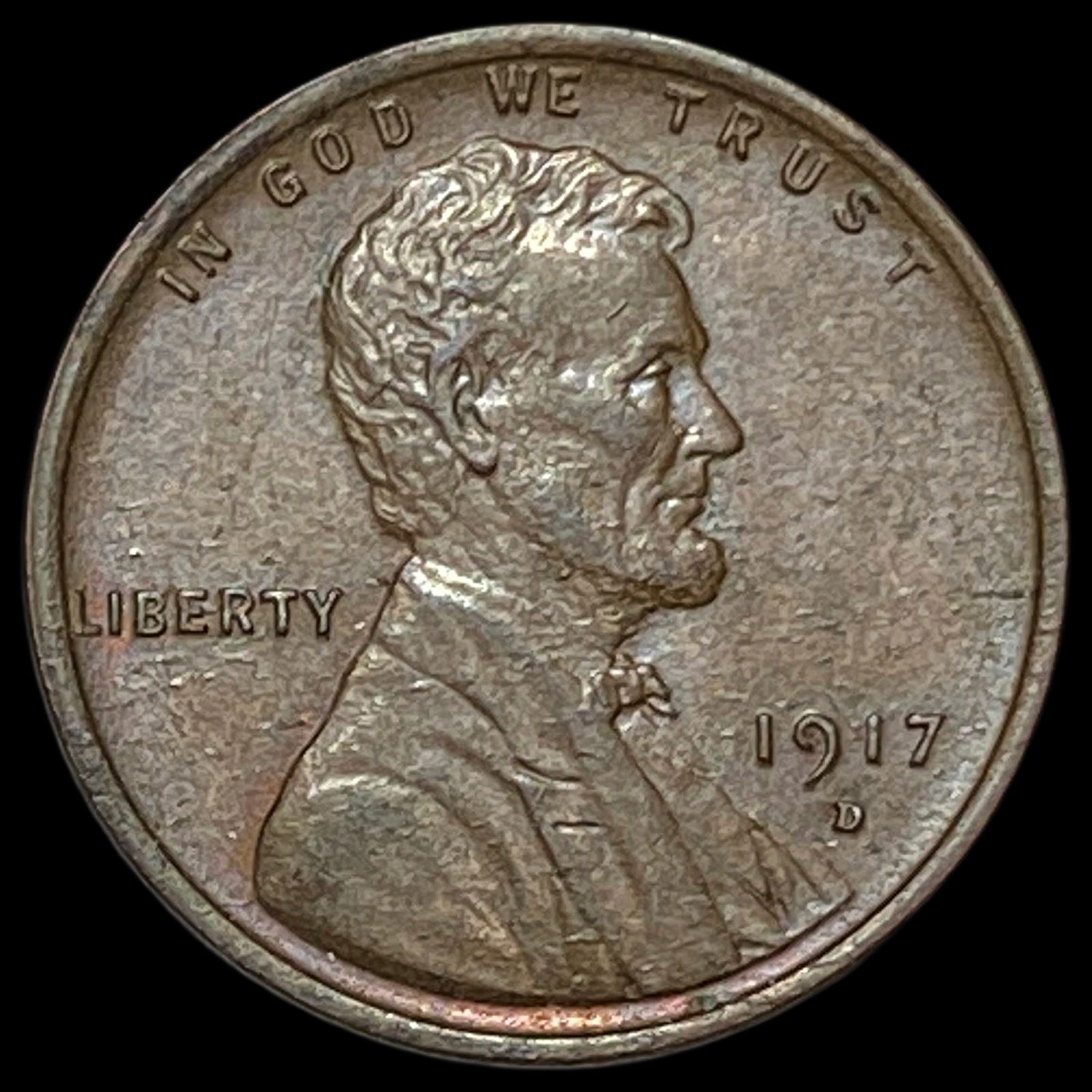 1917-D Lincoln Wheat Cent CHOICE BU (1 of 2)