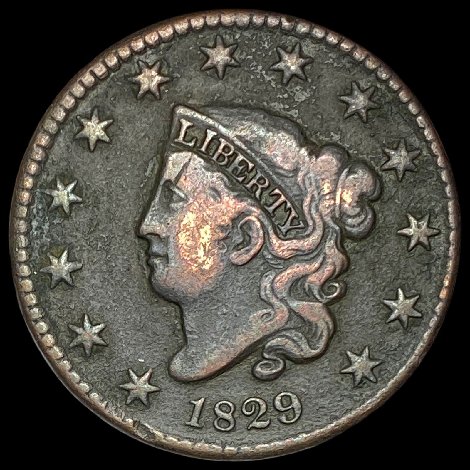 1829 Coronet Head Large Cent LIGHTLY CIRCULATED (1 of 2)