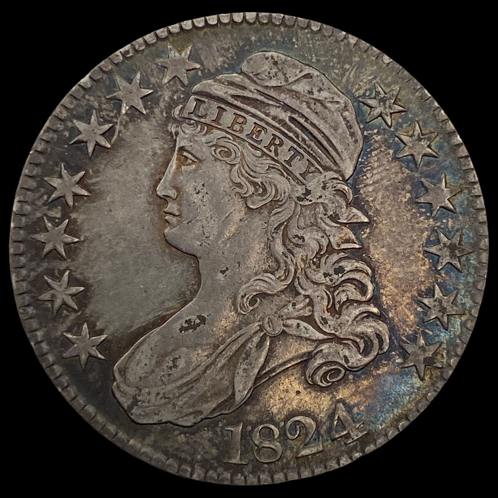 1824 Capped Bust Half Dollar CLOSELY UNCIRCULATED (1 of 2)