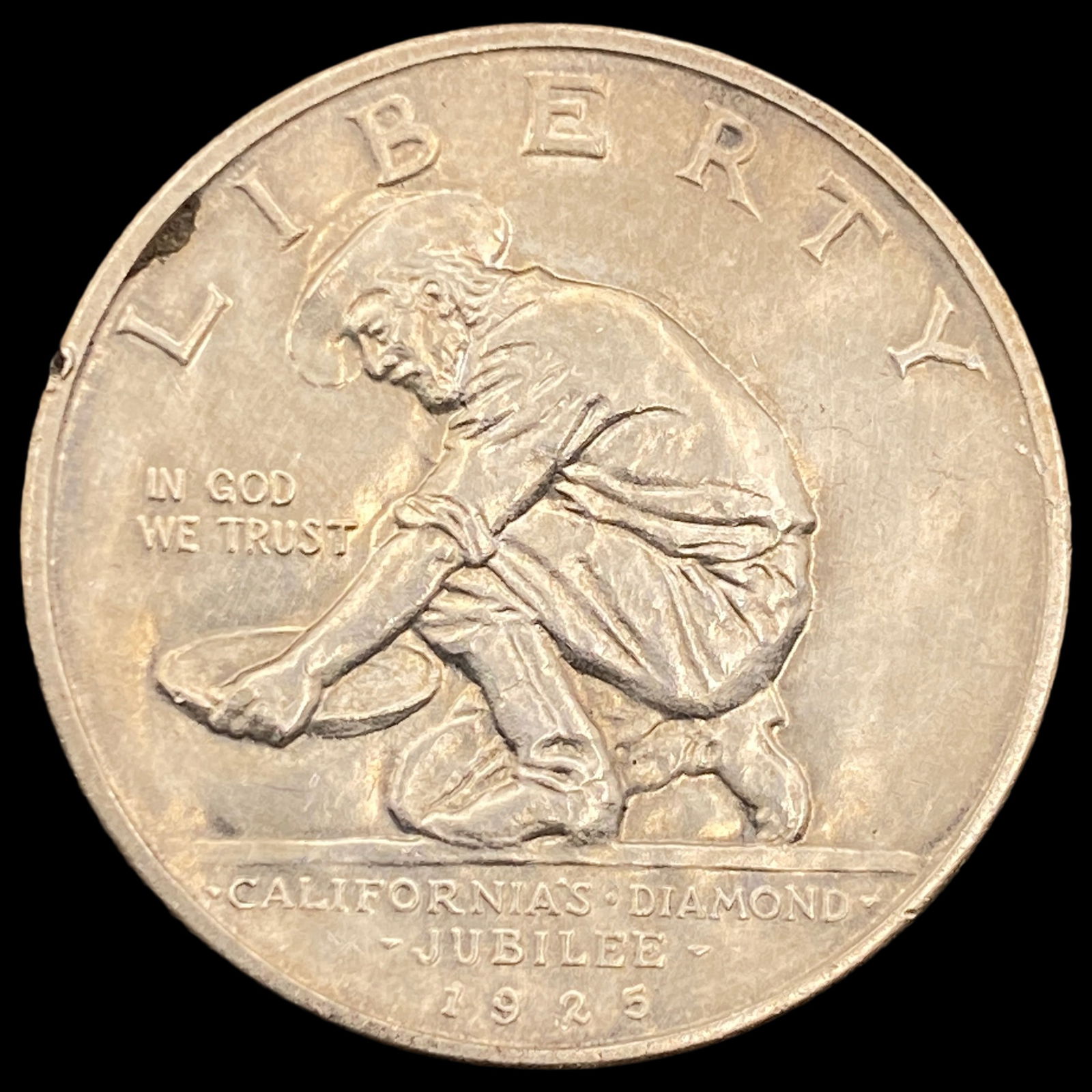 1925-S California Jubilee Half Dollar CLOSELY UNCIRCULATED: 1925-S California Jubilee Half Dollar CLOSELY UNCIRCULATED