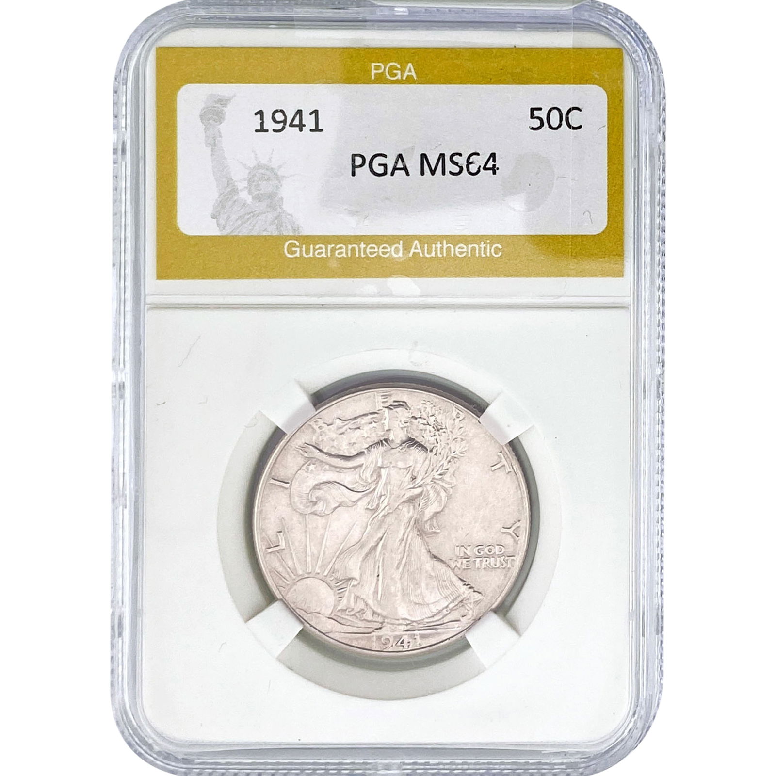 1941 Walking Liberty Half Dollar PGA MS64: 1941 Walking Liberty Half Dollar PGA MS64
