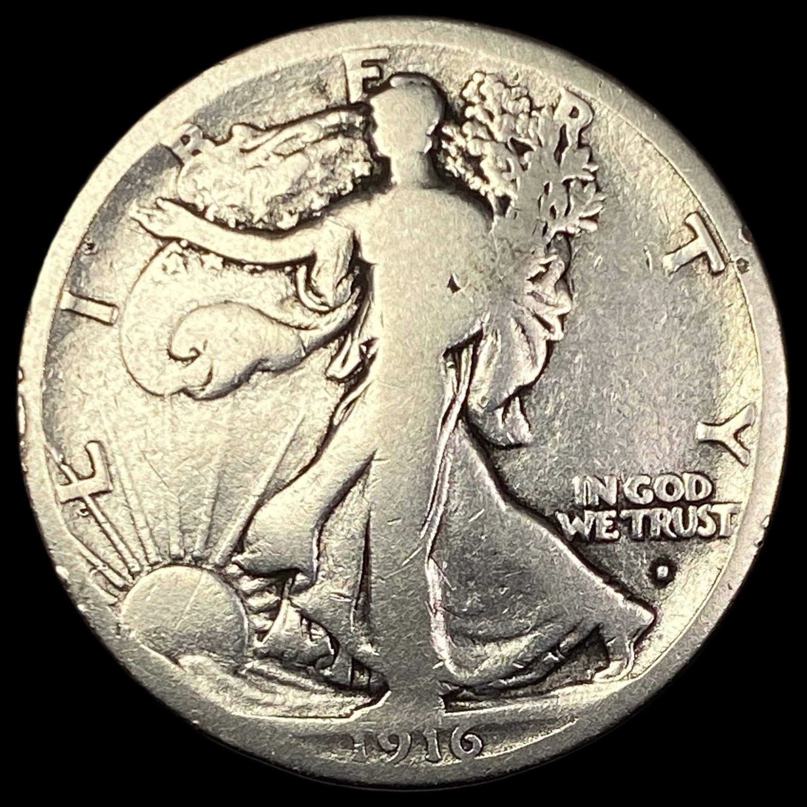 1916-S Walking Liberty Half Dollar NICELY CIRCULATED (1 of 2)