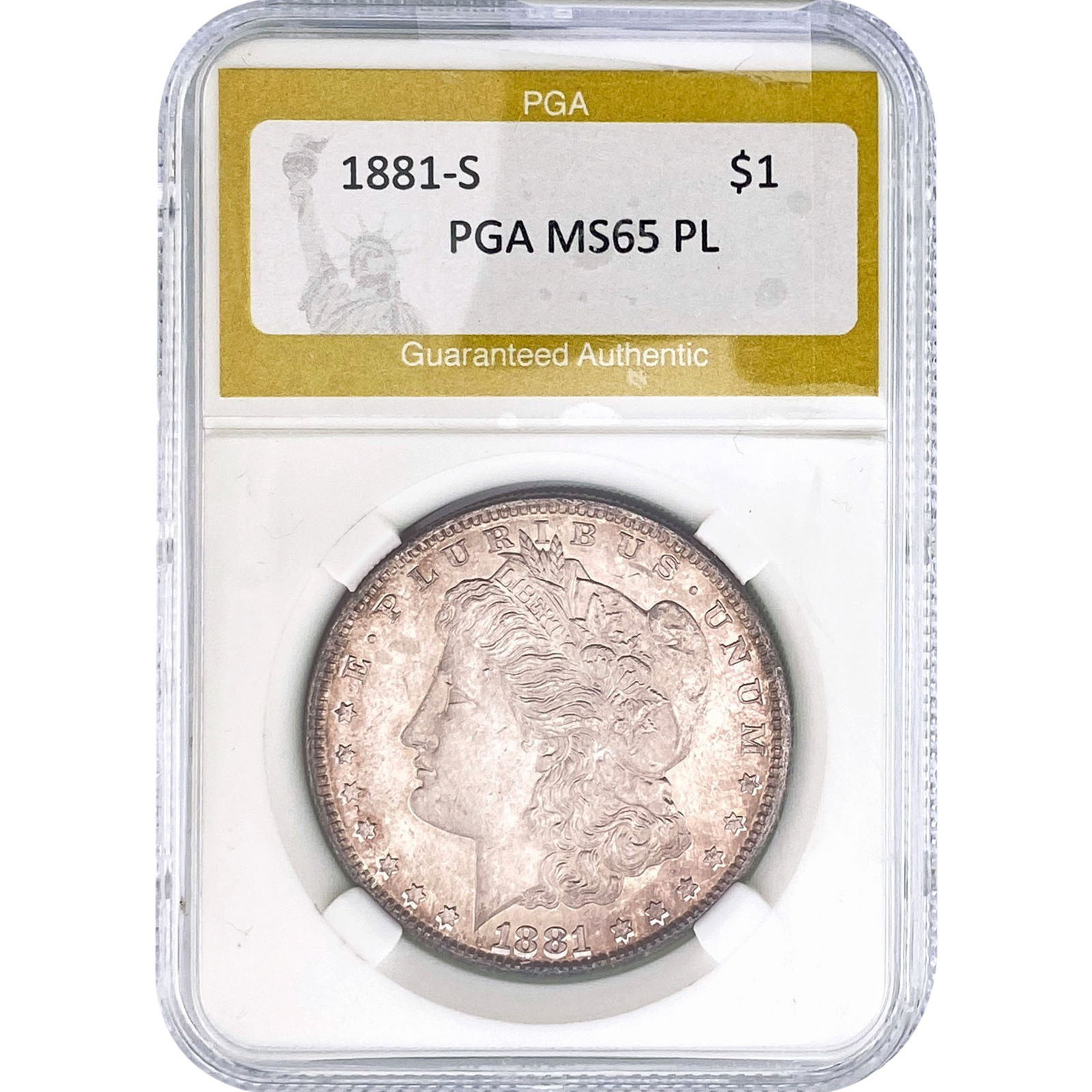 1881-S Morgan Silver Dollar PGA MS65 PL (1 of 2)