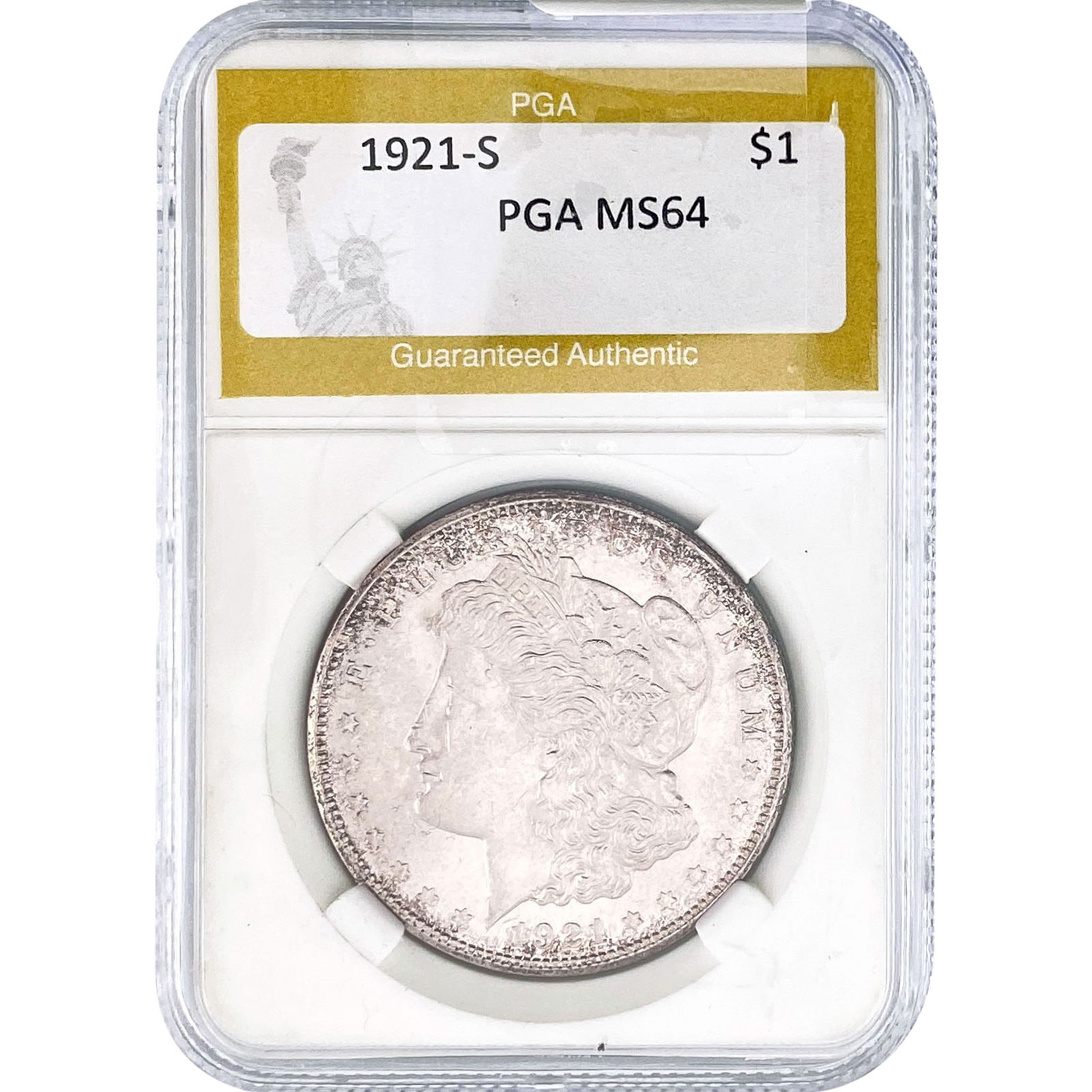 1921-S Morgan Silver Dollar PGA MS64 (1 of 2)