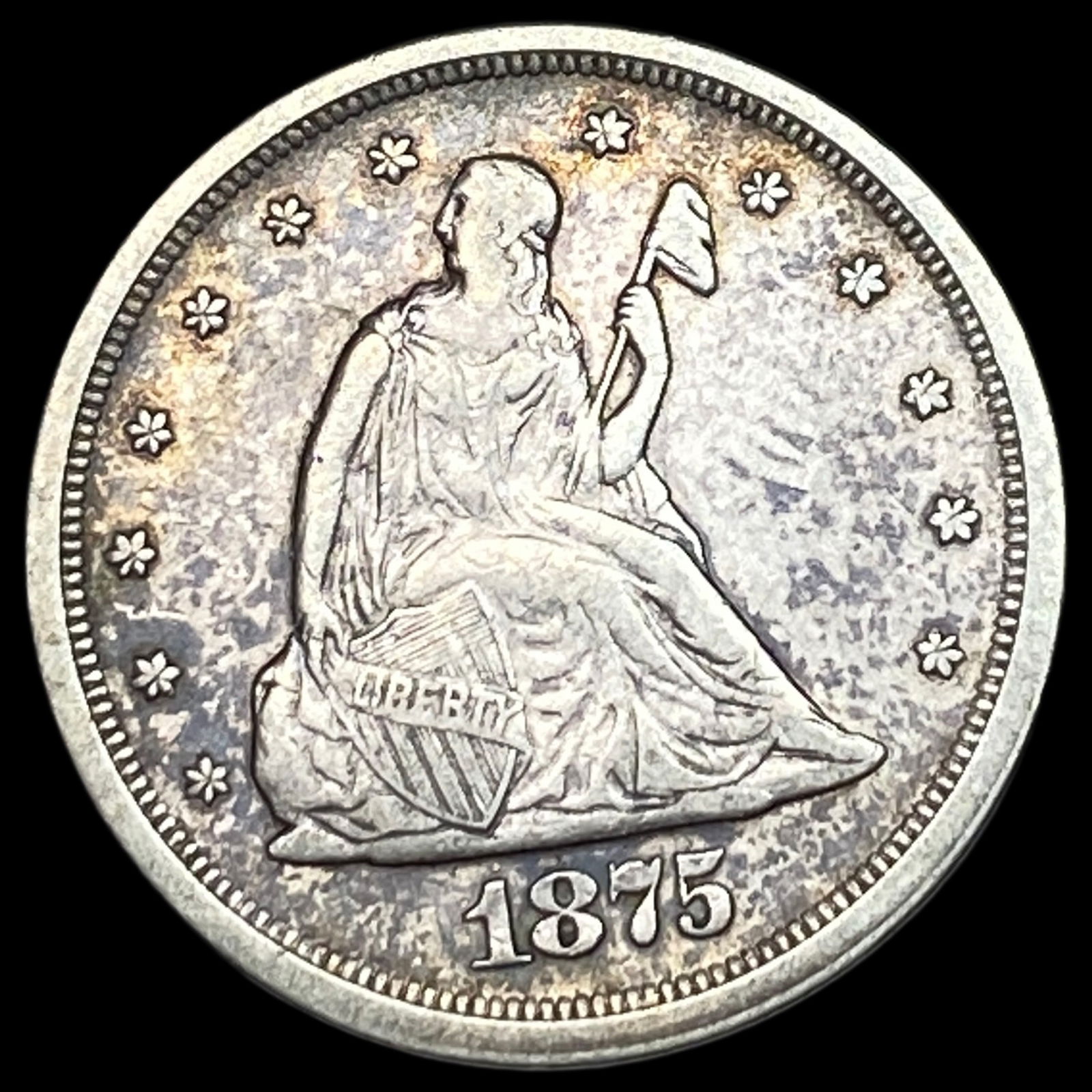 1875-S Silver Twenty Cents NEARLY UNCIRCULATED (1 of 2)