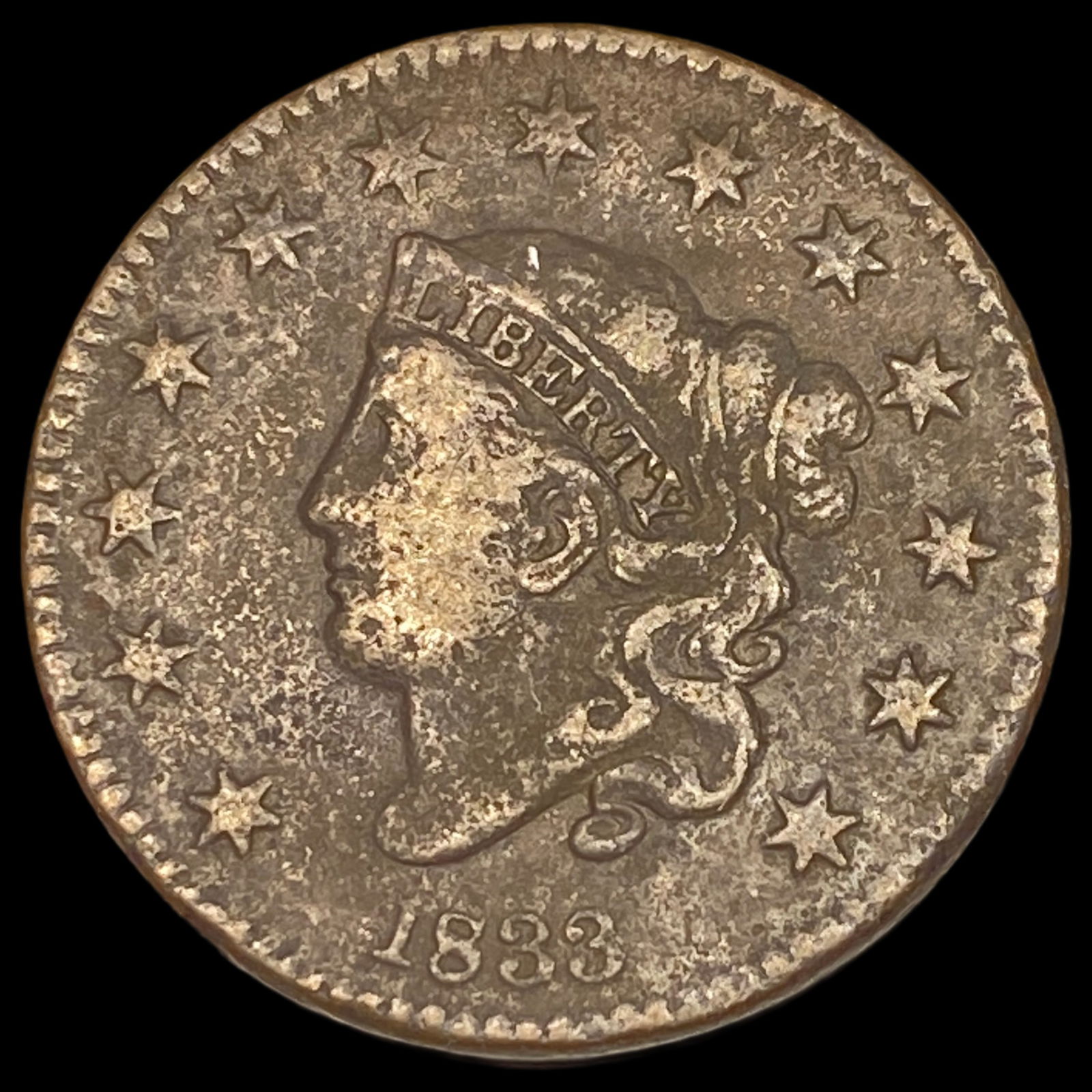 1833 Coronet Head Large Cent HIGH GRADE (1 of 2)