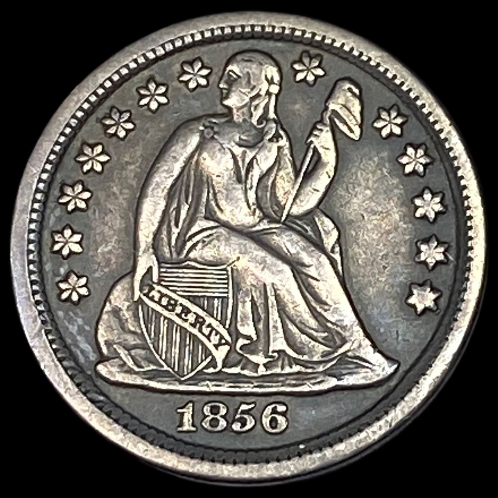 1856 Seated Liberty Dime NEARLY UNCIRCULATED (1 of 2)