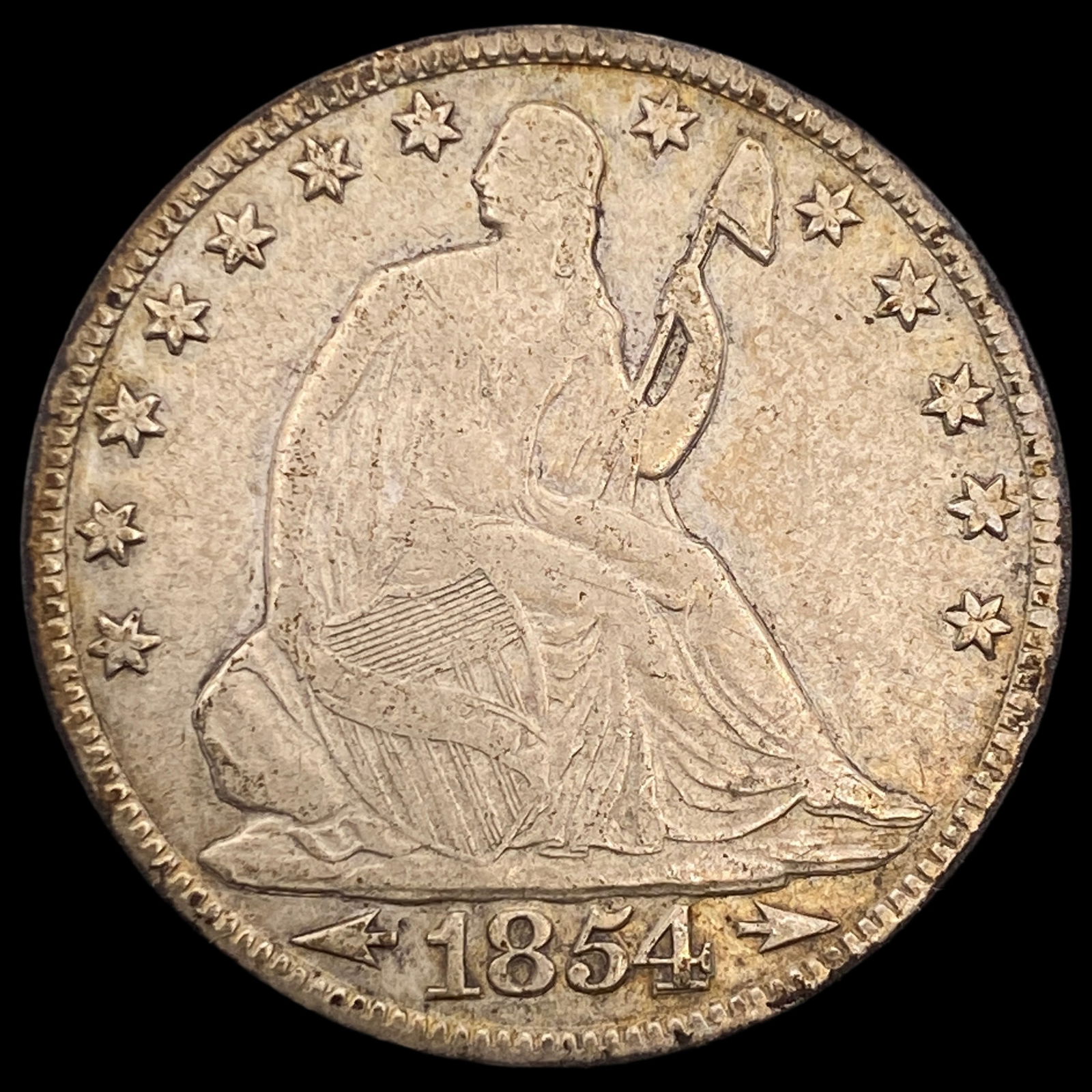 1854-O Arrows Seated Liberty Half Dollar CLOSELY UNCIRCULATED (1 of 2)