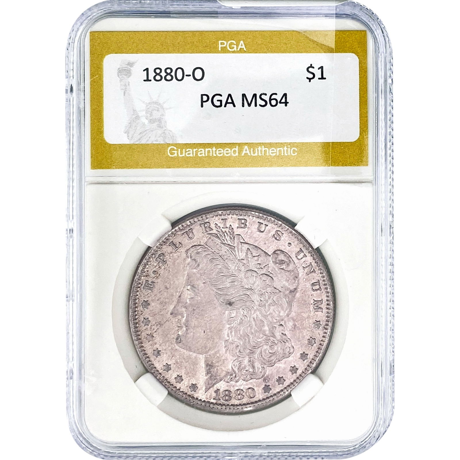1880-O Morgan Silver Dollar PGA MS64: 1880-O Morgan Silver Dollar PGA MS64