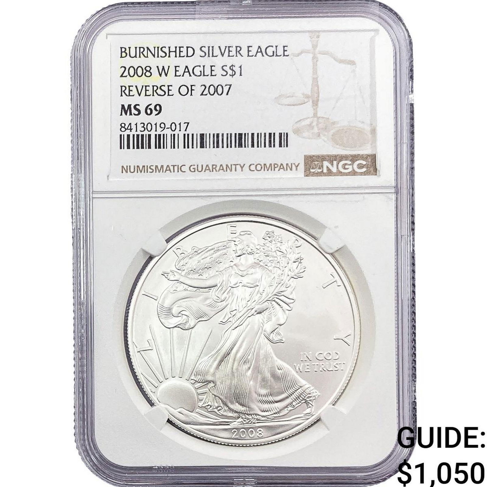 2008-W Rev 07 Silver Eagle NGC MS69 (1 of 2)