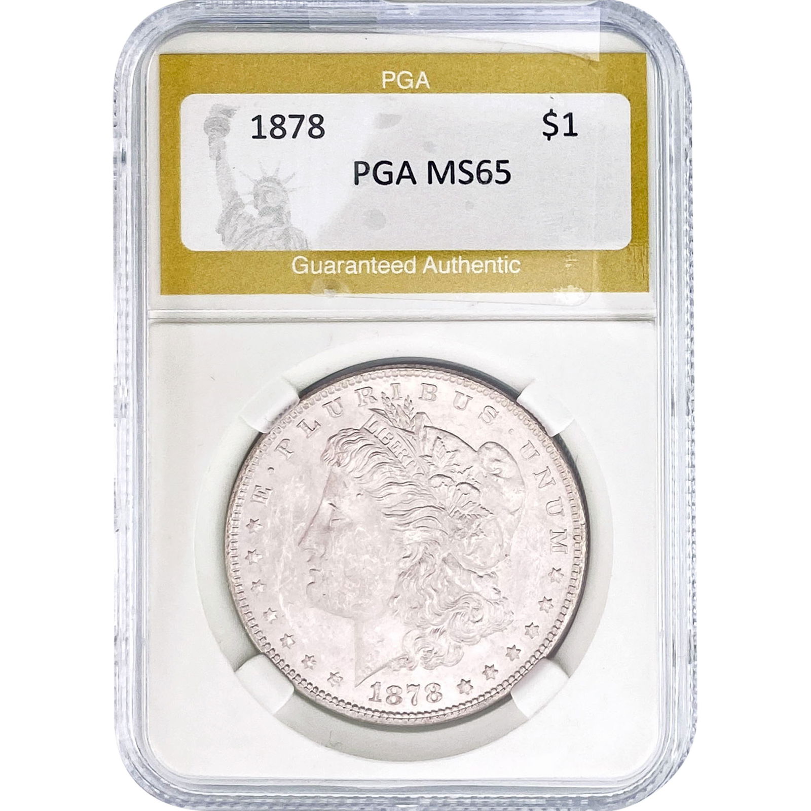 1878 Morgan Silver Dollar PGA MS65: 1878 Morgan Silver Dollar PGA MS65