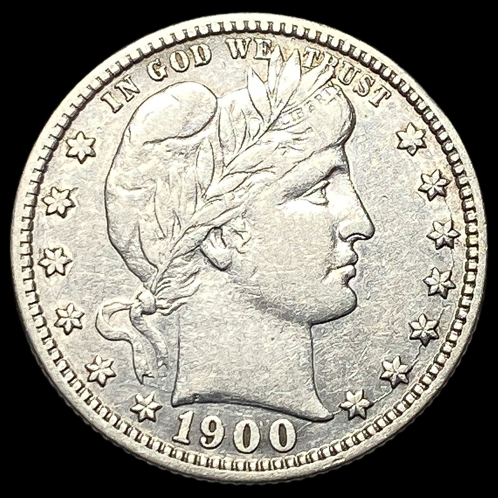 1900-S Silver Barber Quarter CLOSELY UNCIRCULATED (1 of 2)