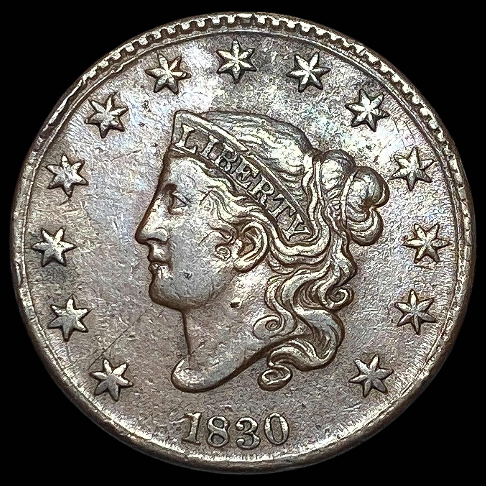 1830 Coronet Head Large Cent NEARLY UNCIRCULATED (1 of 2)