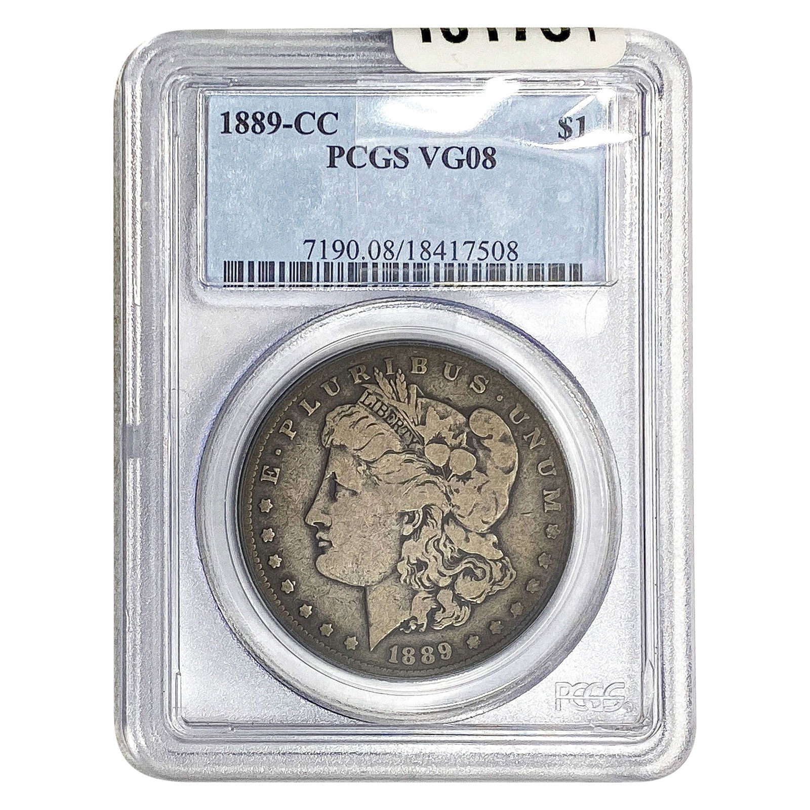 1889-CC Morgan Silver Dollar PCGS VG08 (1 of 2)