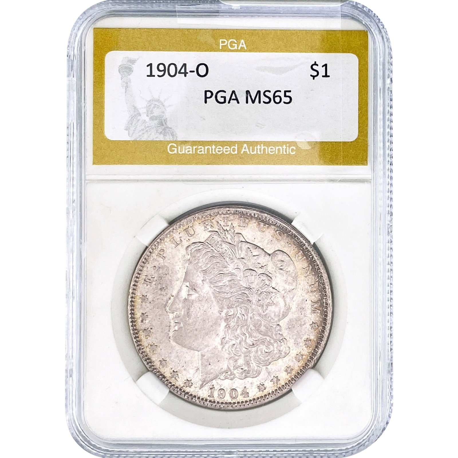 1904-O Morgan Silver Dollar PGA MS65: 1904-O Morgan Silver Dollar PGA MS65