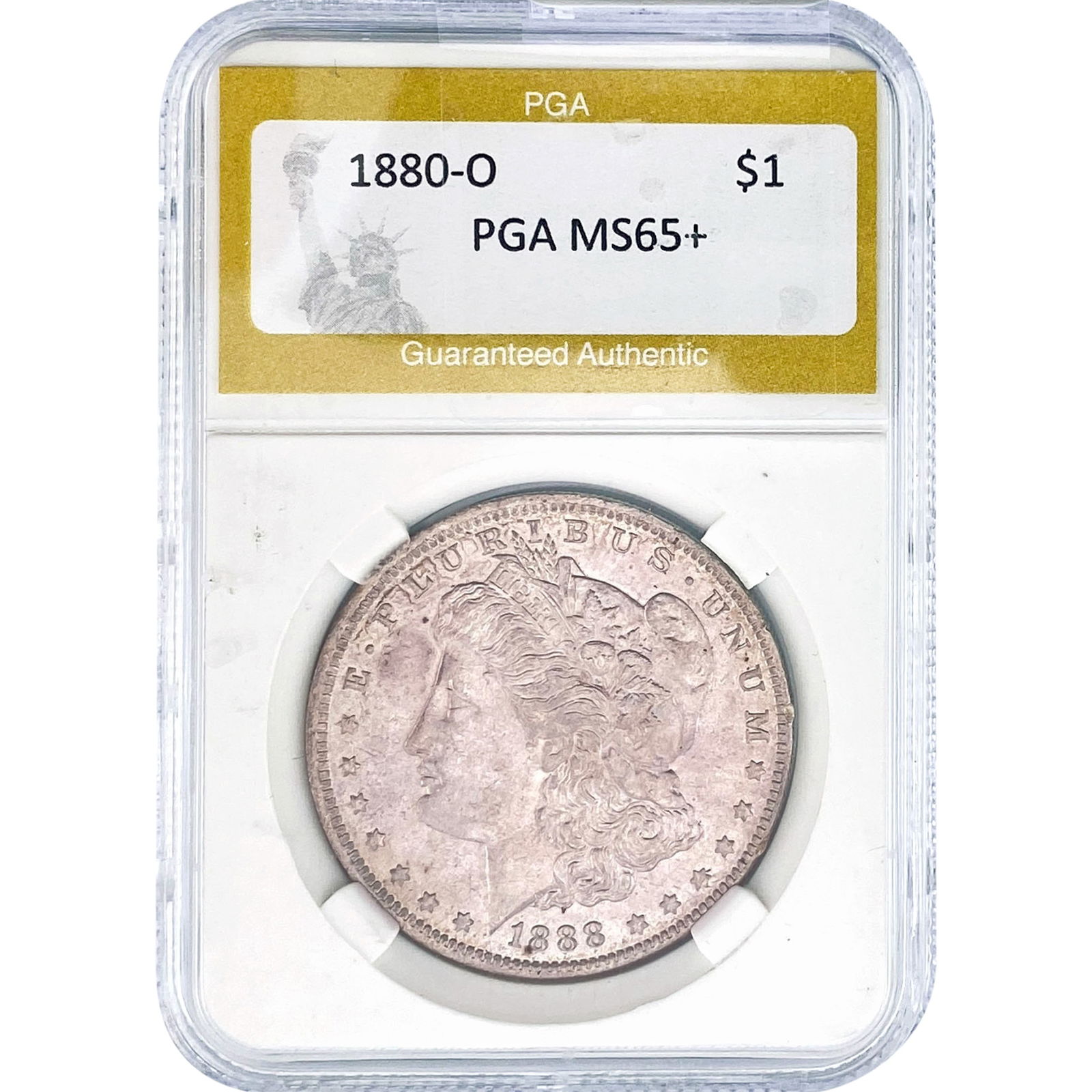 1880-O Morgan Silver Dollar PGA MS65+ (1 of 2)