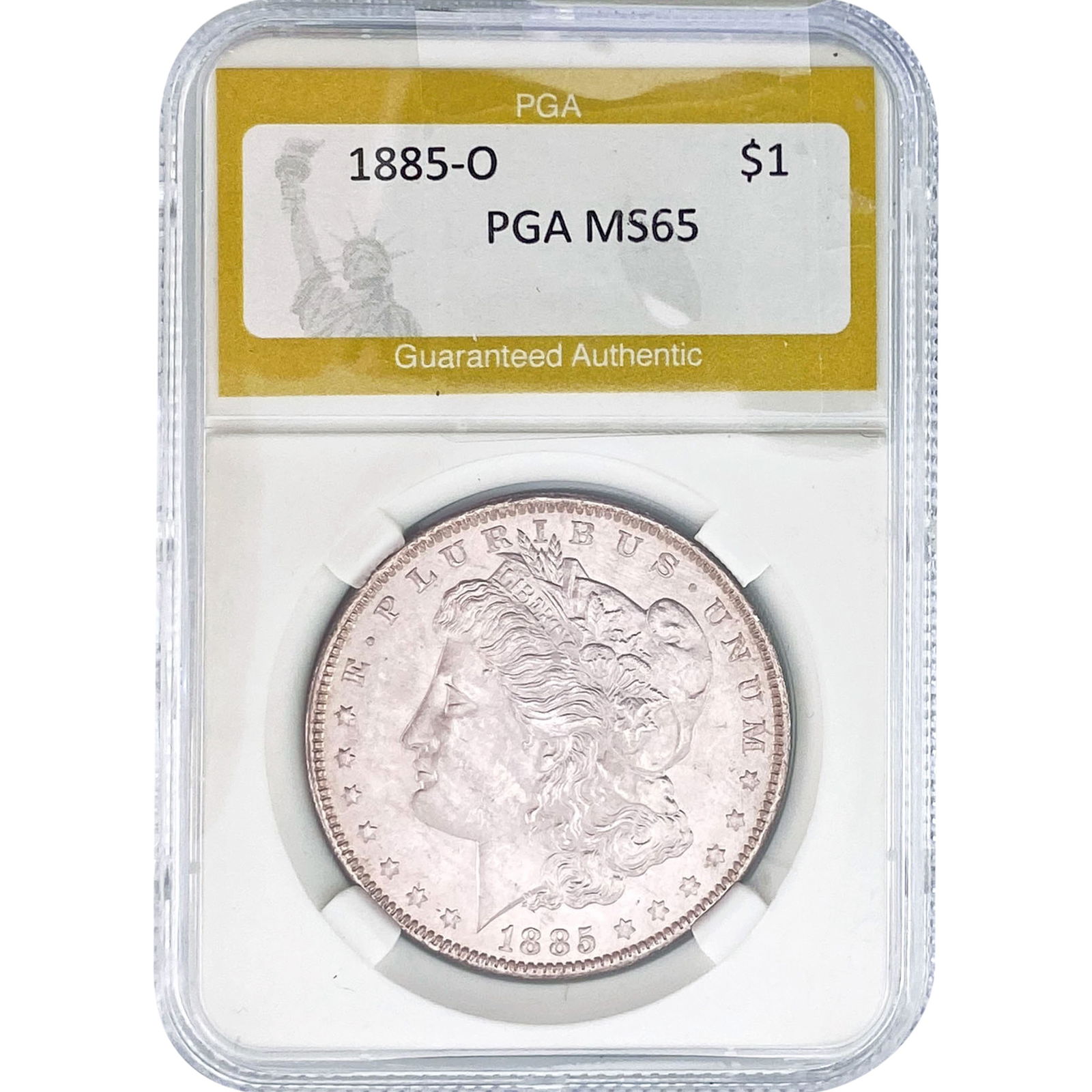 1885-O Morgan Silver Dollar PGA MS65: 1885-O Morgan Silver Dollar PGA MS65
