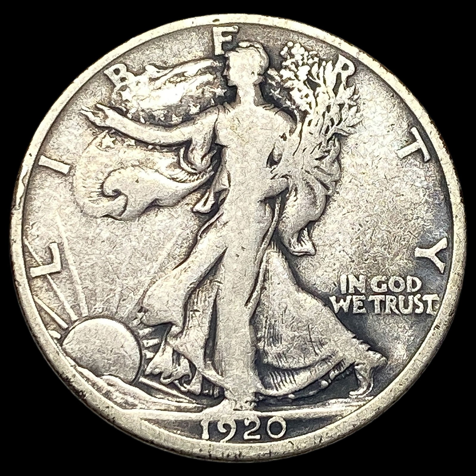 1920-D Walking Liberty Half Dollar LIGHTLY CIRCULATED (1 of 2)