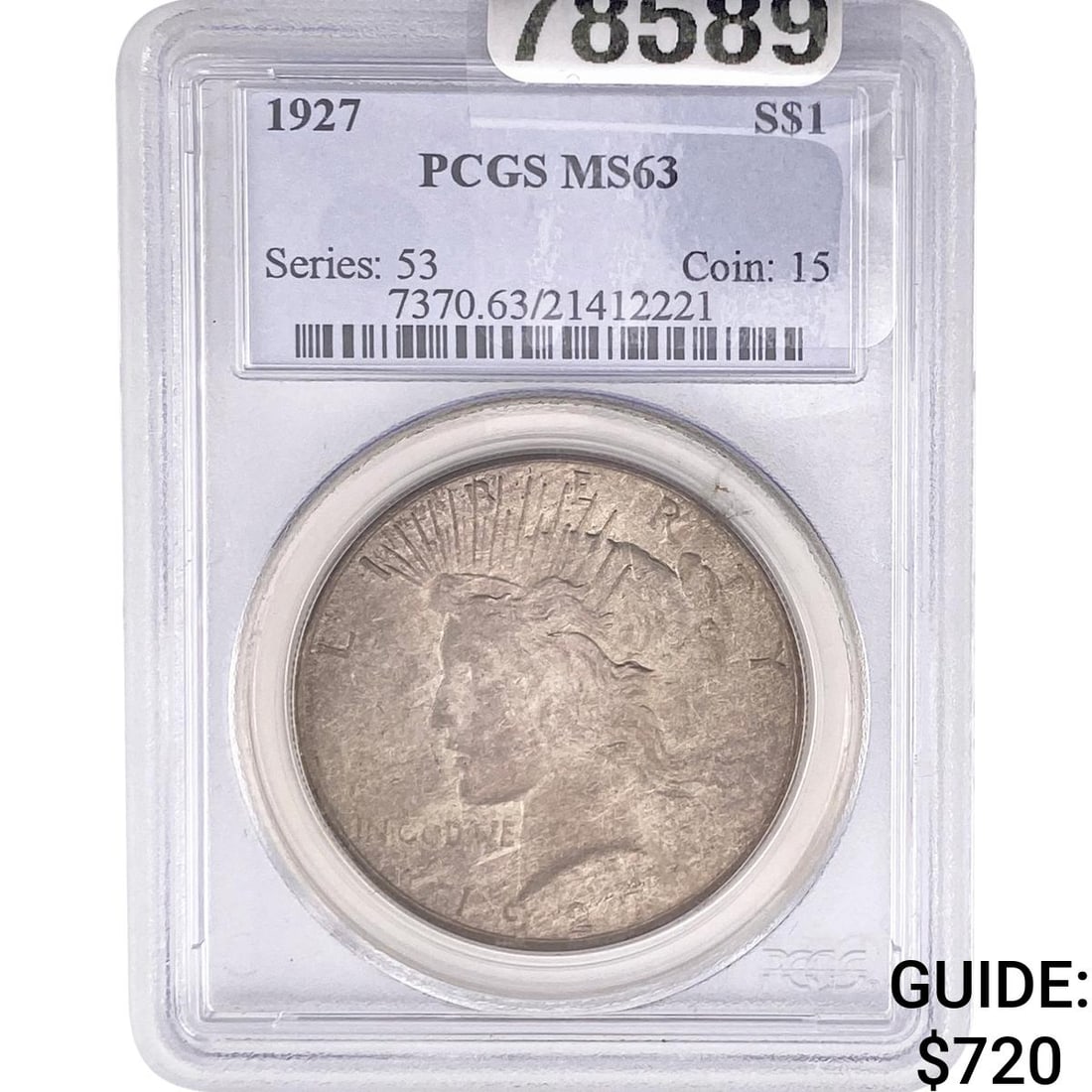 1927 Silver Peace Dollar PCGS MS63 (1 of 2)