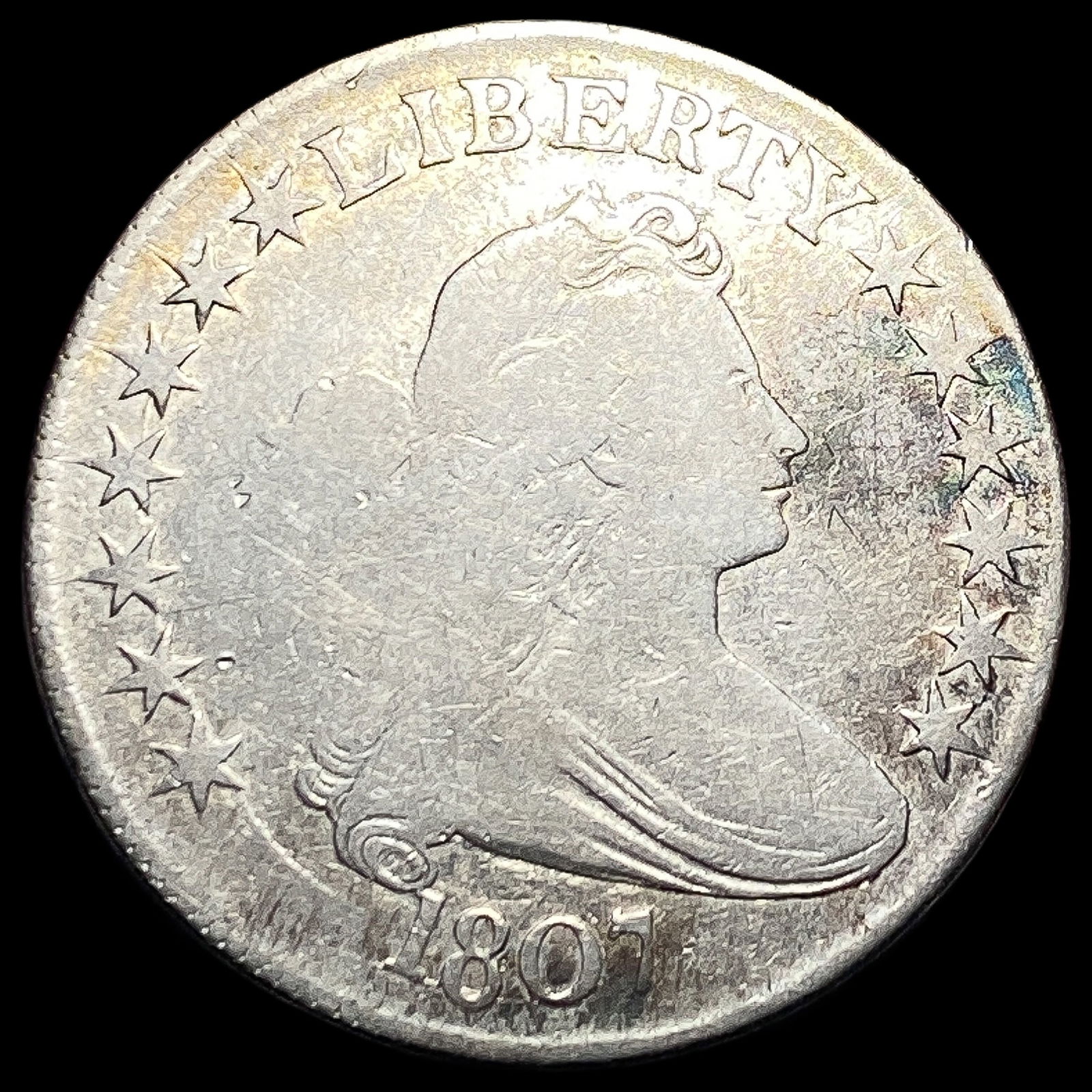 1807 Silver Draped Bust Half Dollar LIGHTLY CIRCULATED (1 of 2)