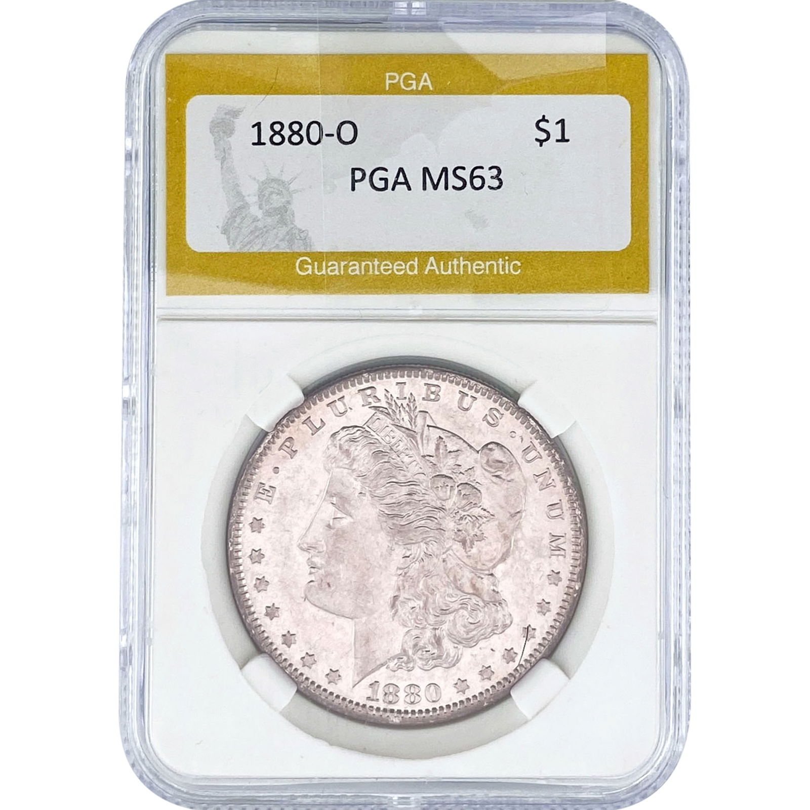 1880-O Morgan Silver Dollar PGA MS63: 1880-O Morgan Silver Dollar PGA MS63