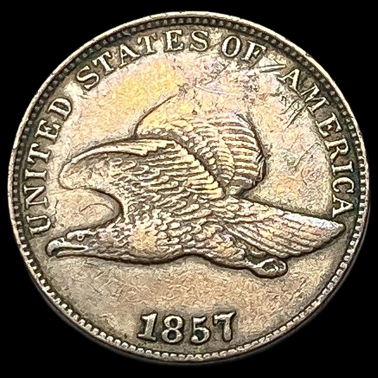 1857 Flying Eagle Cent NEARLY UNCIRCULATED (1 of 2)