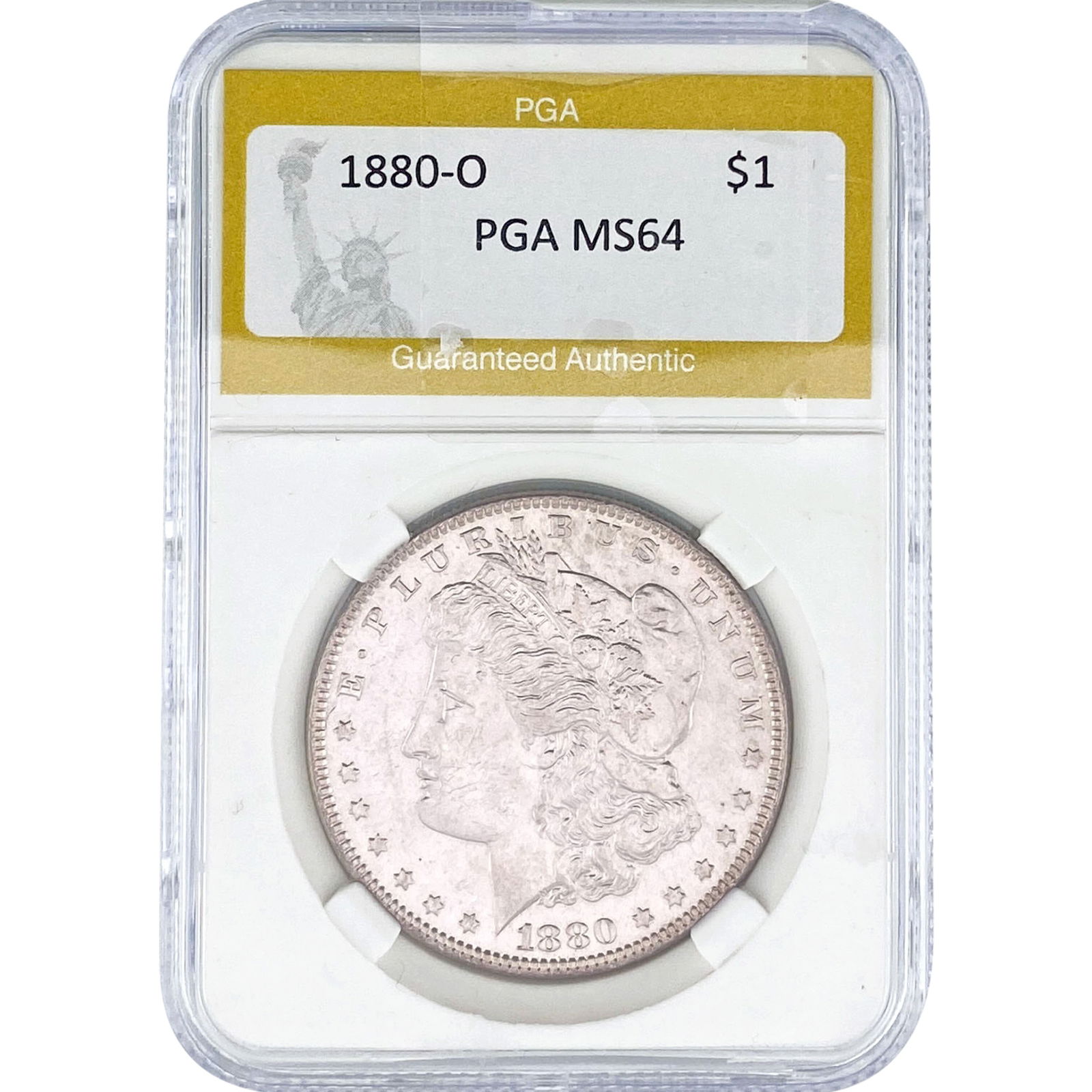 1880-O Morgan Silver Dollar PGA MS64: 1880-O Morgan Silver Dollar PGA MS64