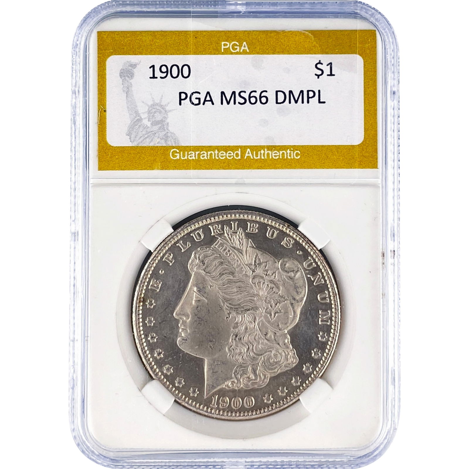 1900 Morgan Silver Dollar PGA MS66 DMPL: 1900 Morgan Silver Dollar PGA MS66 DMPL