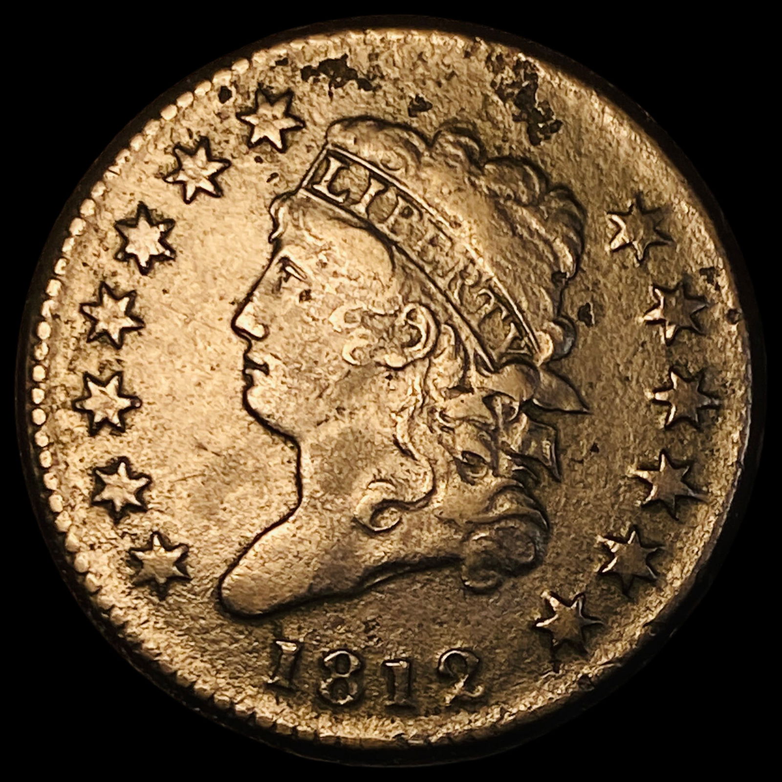 1812 Classic Head Large Cent ABOUT UNCIRCULATED (1 of 2)