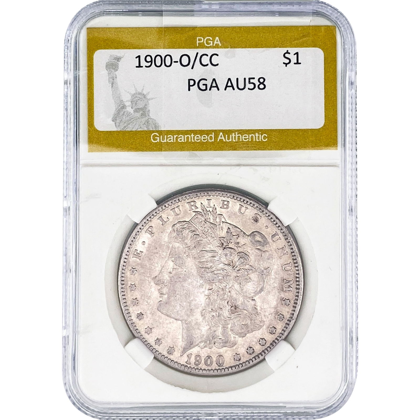 1900-O/CC Morgan Silver Dollar PGA AU58: 1900-O/CC Morgan Silver Dollar PGA AU58