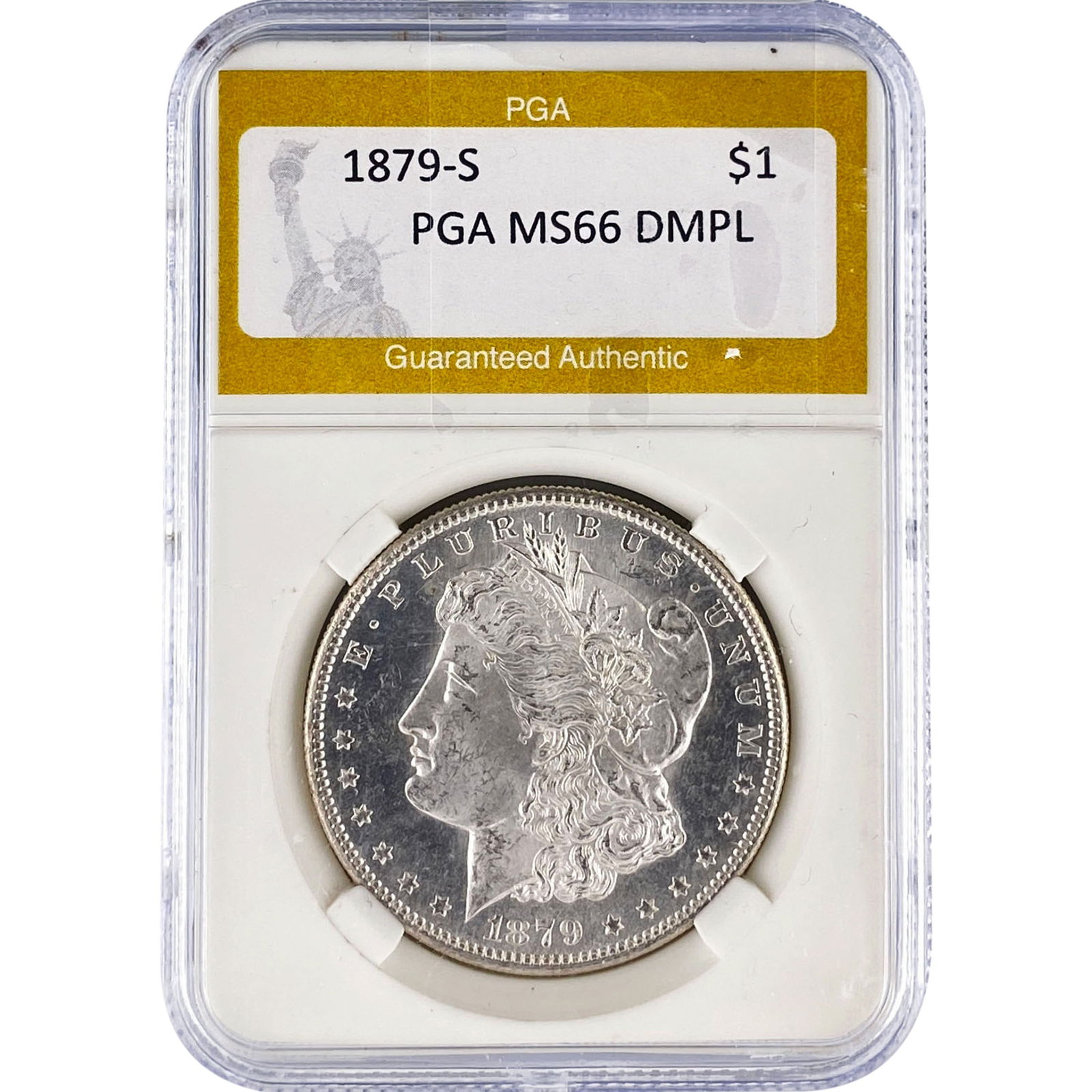 1879-S Morgan Silver Dollar PGA MS66 DMPL: 1879-S Morgan Silver Dollar PGA MS66 DMPL
