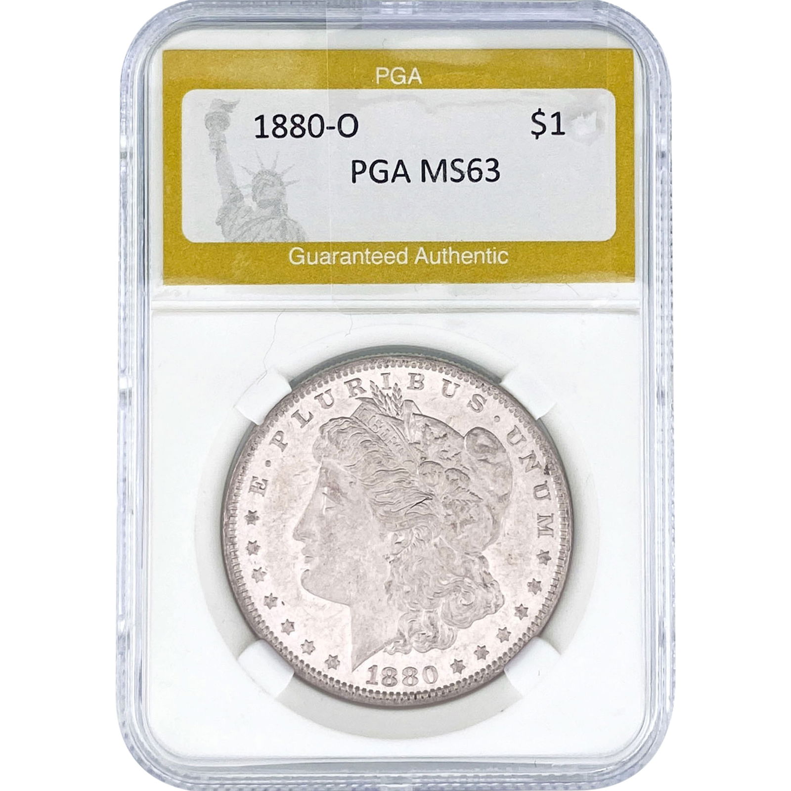 1880-O Morgan Silver Dollar PGA MS63: 1880-O Morgan Silver Dollar PGA MS63