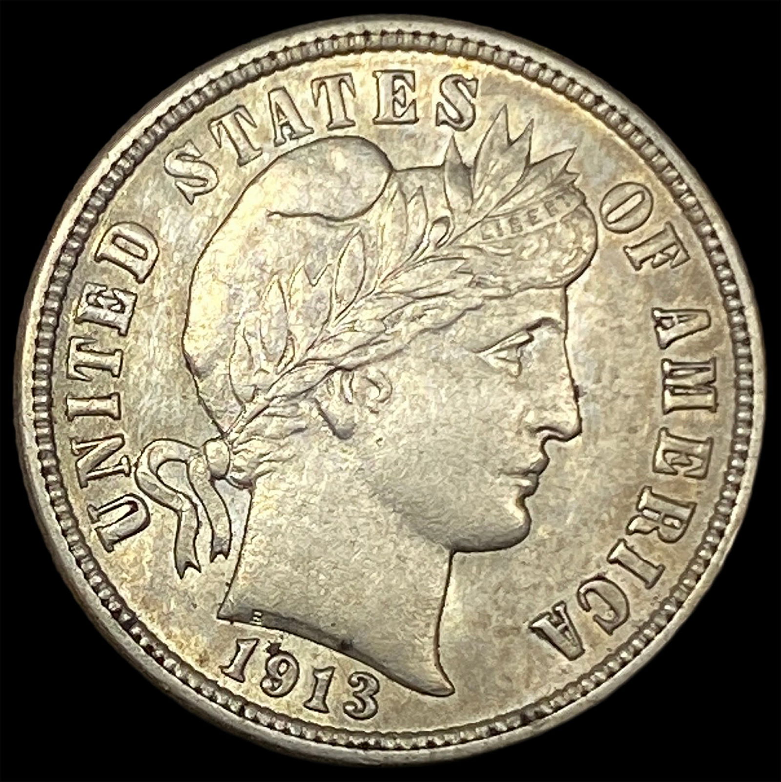 1913 Barber Dime CHOICE AU (1 of 2)