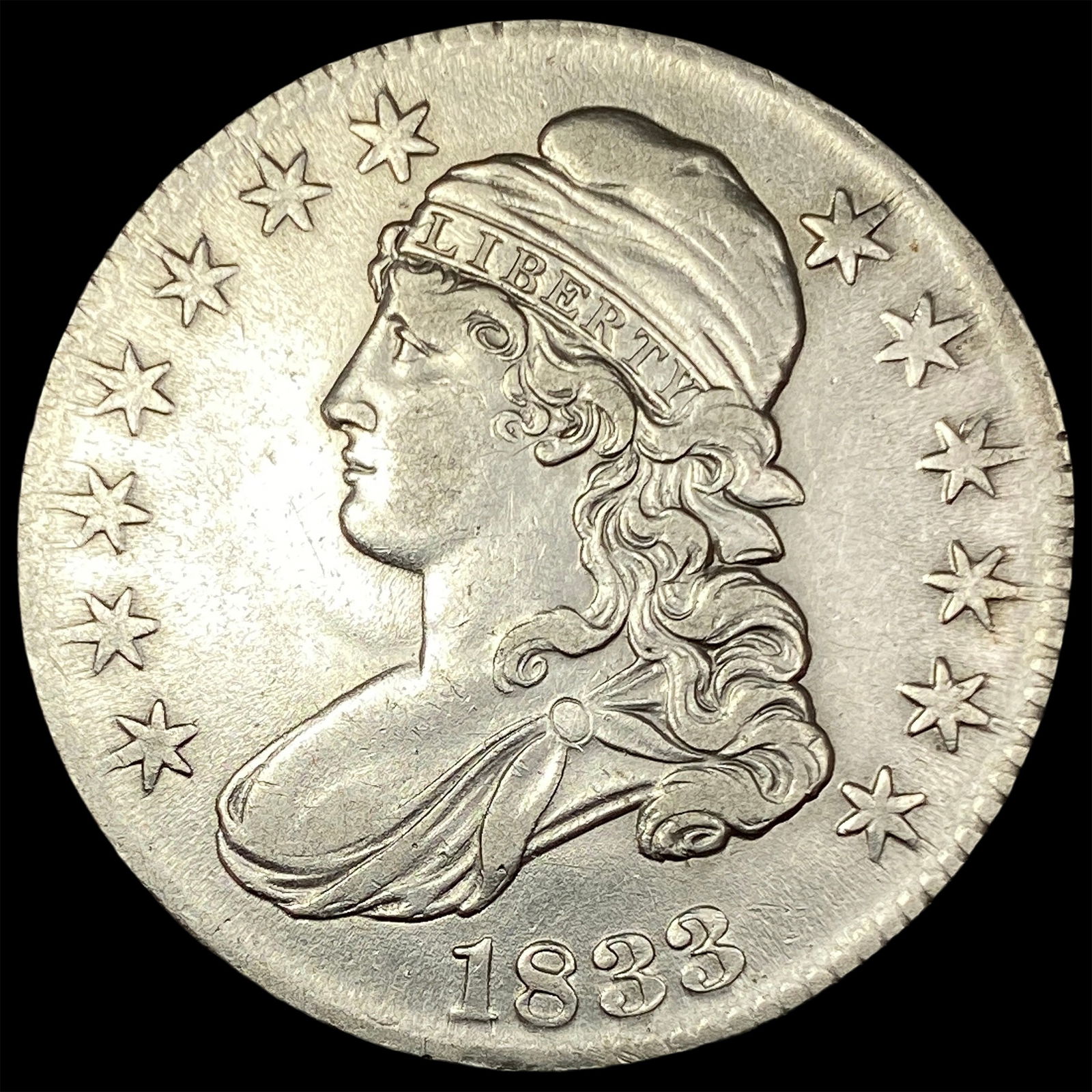 1833 Capped Bust Half Dollar CLOSELY UNCIRCULATED (1 of 2)