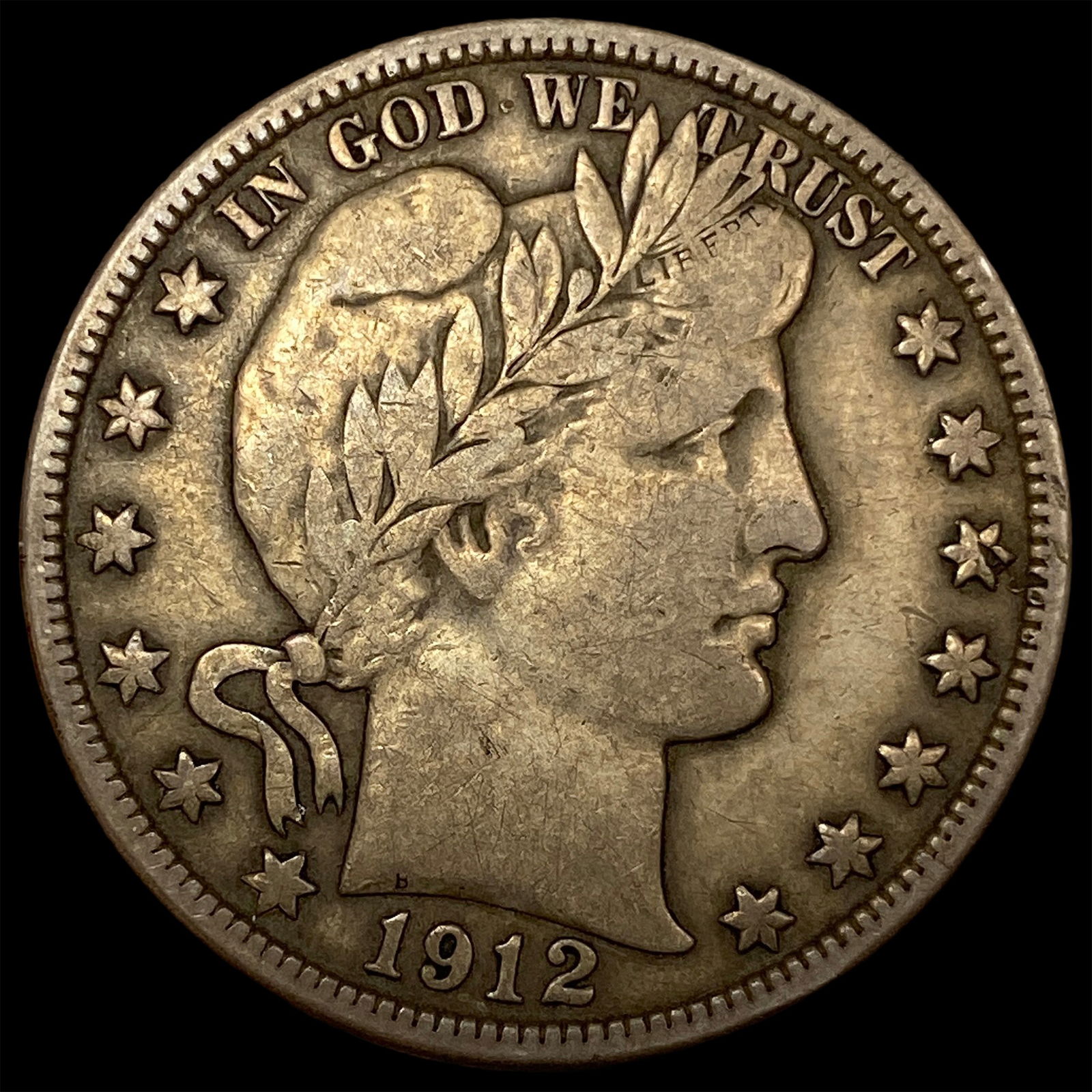 1912-D Silver Barber Half Dollar LIGHTLY CIRCULATED (1 of 2)